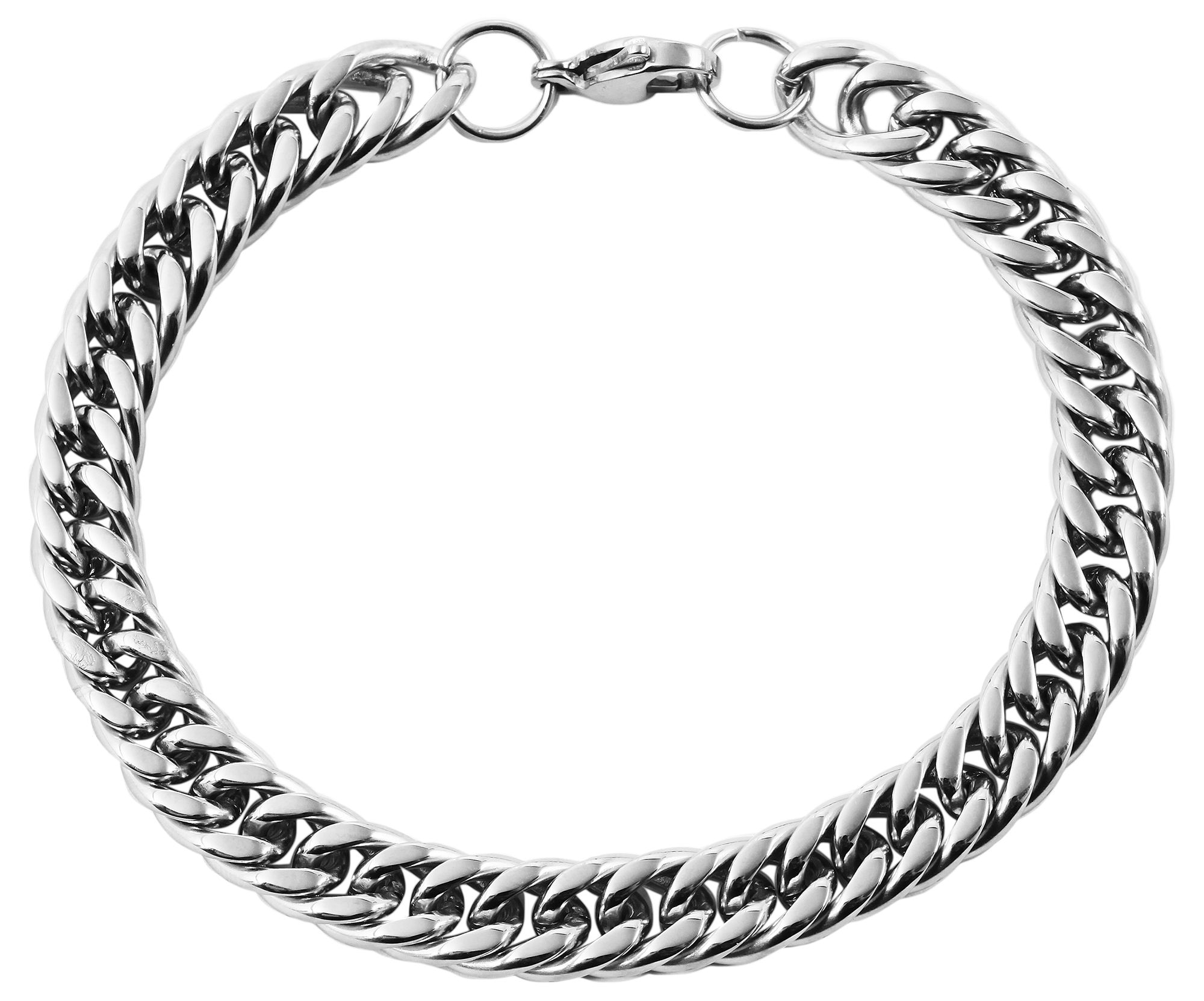 Adelia´s Panzerarmband »Unisex Armband ¿ Panzerarmband aus Edelstahl 22 cm«