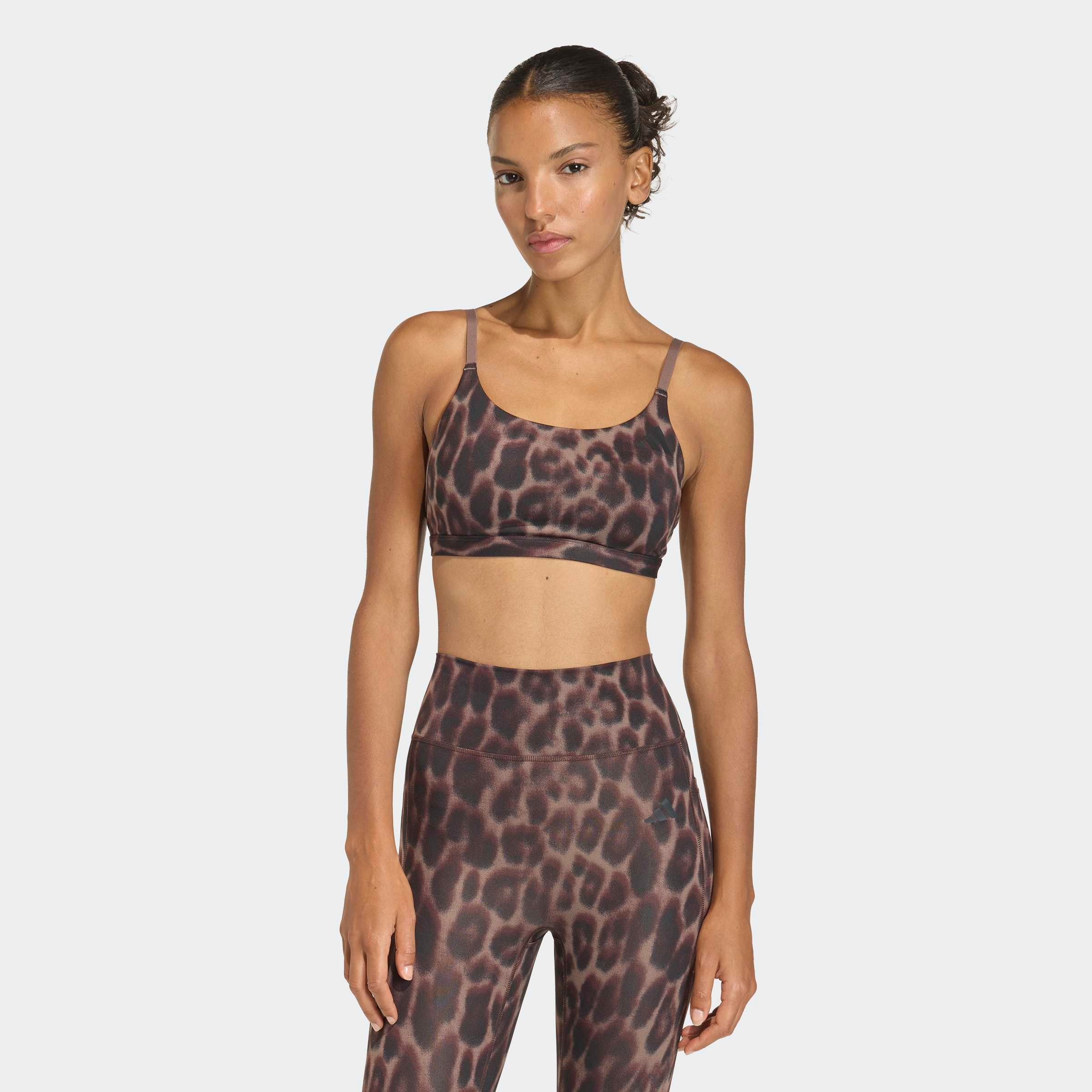 adidas Performance Sport-BH »OPTIME ESSENTIALS WORKOUT LEOPARD BH, LEICHT STÜTZEND«