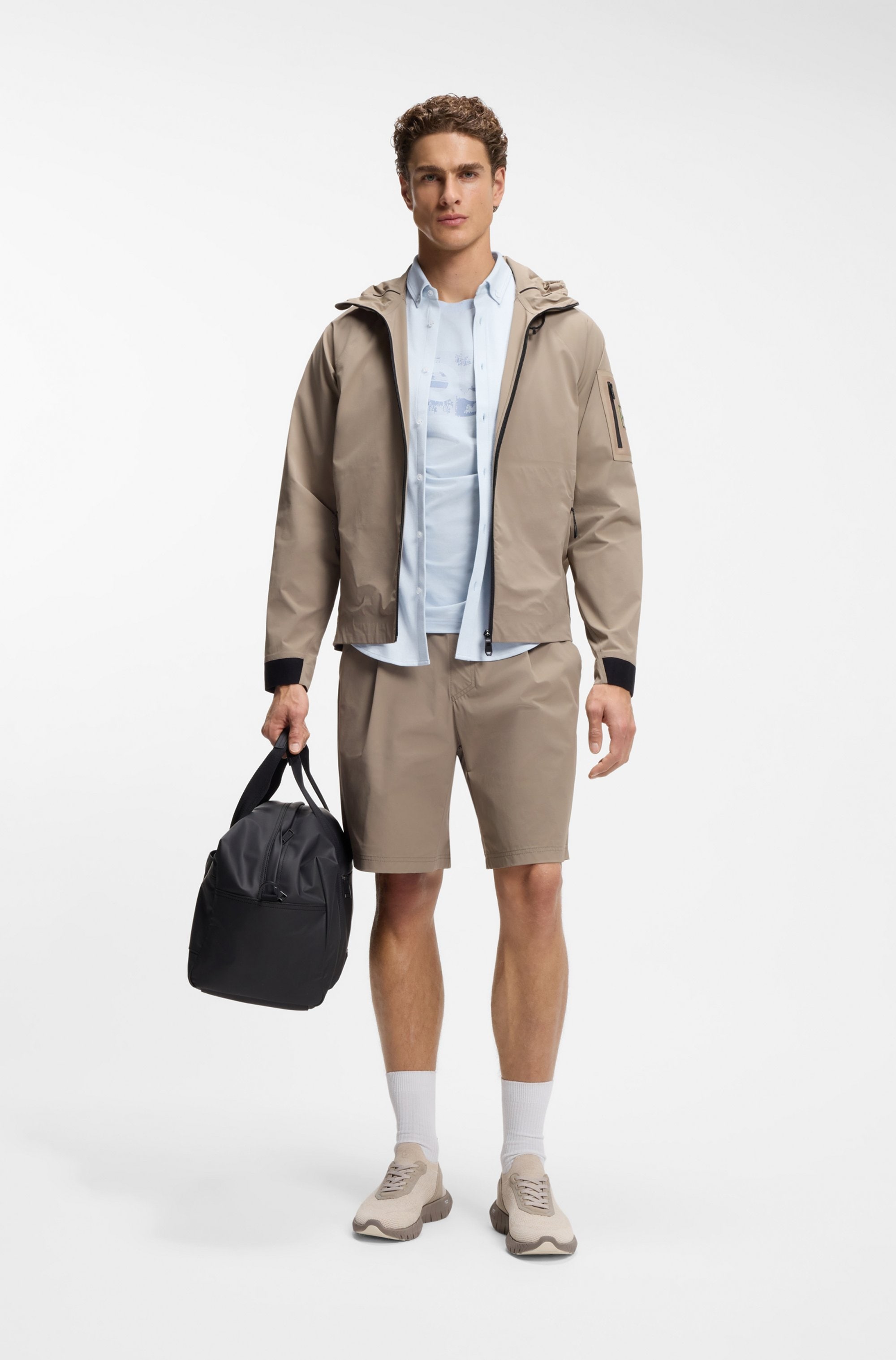 BOSS GREEN Kurzarmhemd »Motion S« Regular Fit, Button-down-Kragen, Kurzarm, Logo-Stickerei