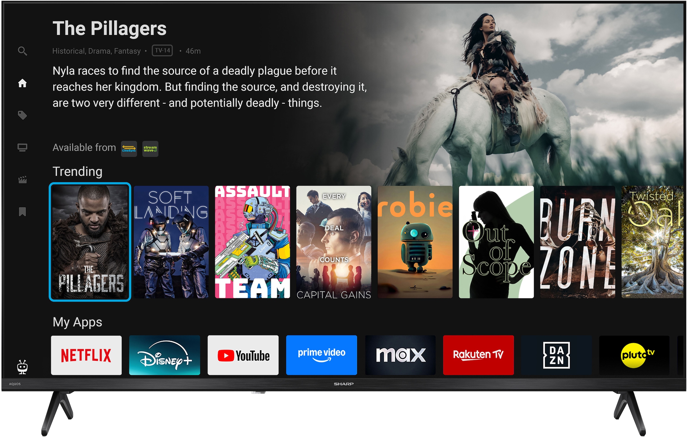 Sharp QLED-Fernseher »2T-C40HE3x« 101 cm/40 ″ Full HD Smart-TV