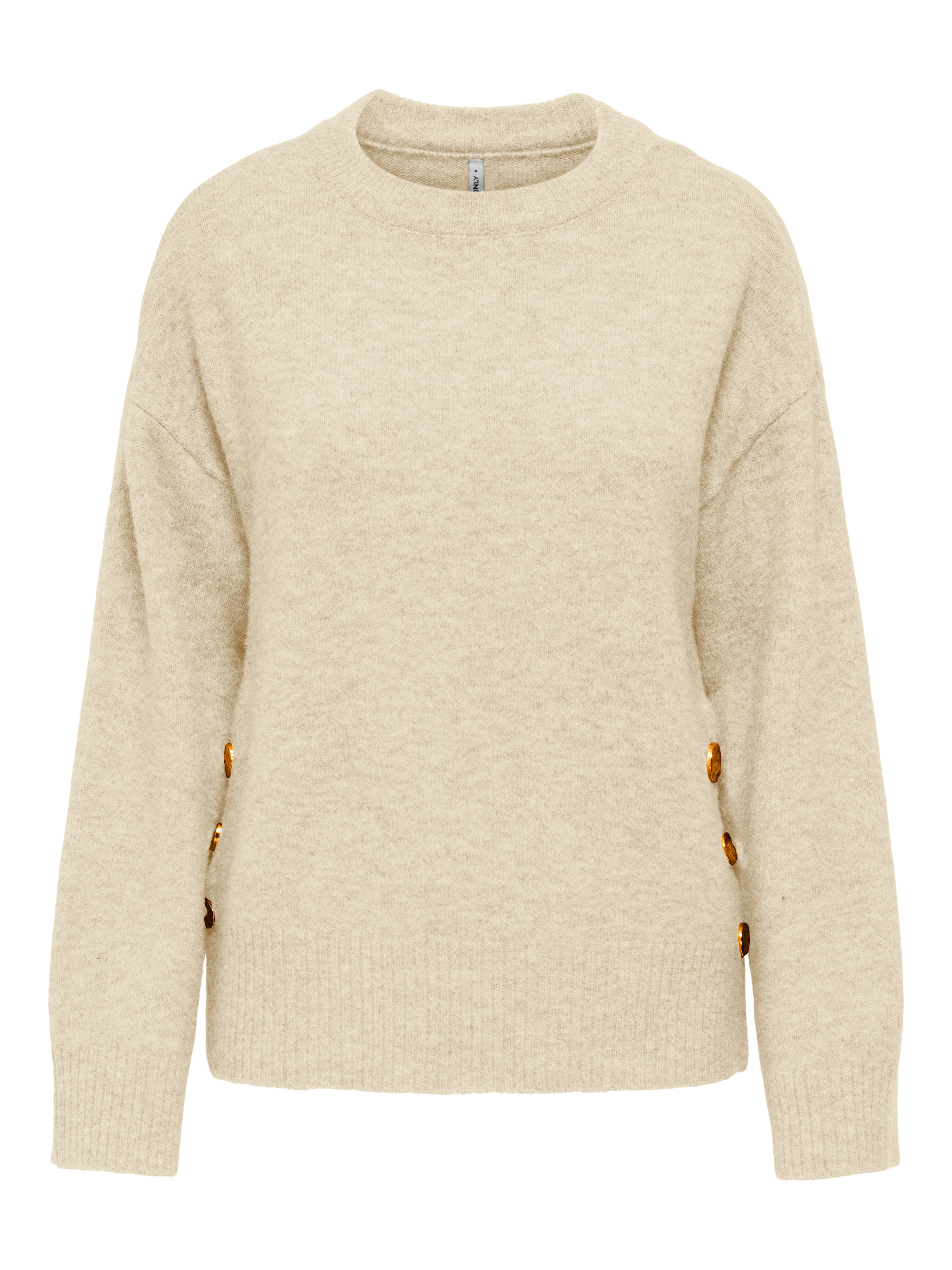 ONLY Strickpullover »ONLRENE LIFE LS BUTTON O-NECK CC KNT«