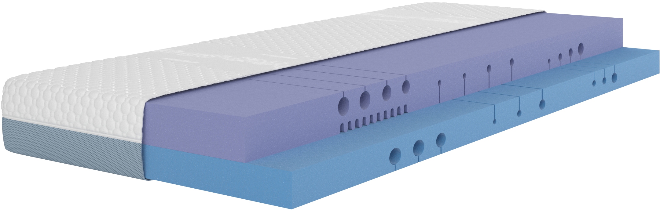 Älgdröm Hybridschaum-Matratze »NEUHEIT: Flipper Premium, 7 Zonen Matratze 90x200 cm, 140x200 cm«, 25 cm hoch, (1 St., 1-tlg.), vier unterschiedlich feste Liegeseiten (H2+3/H3+4/H4+H5), wendbar