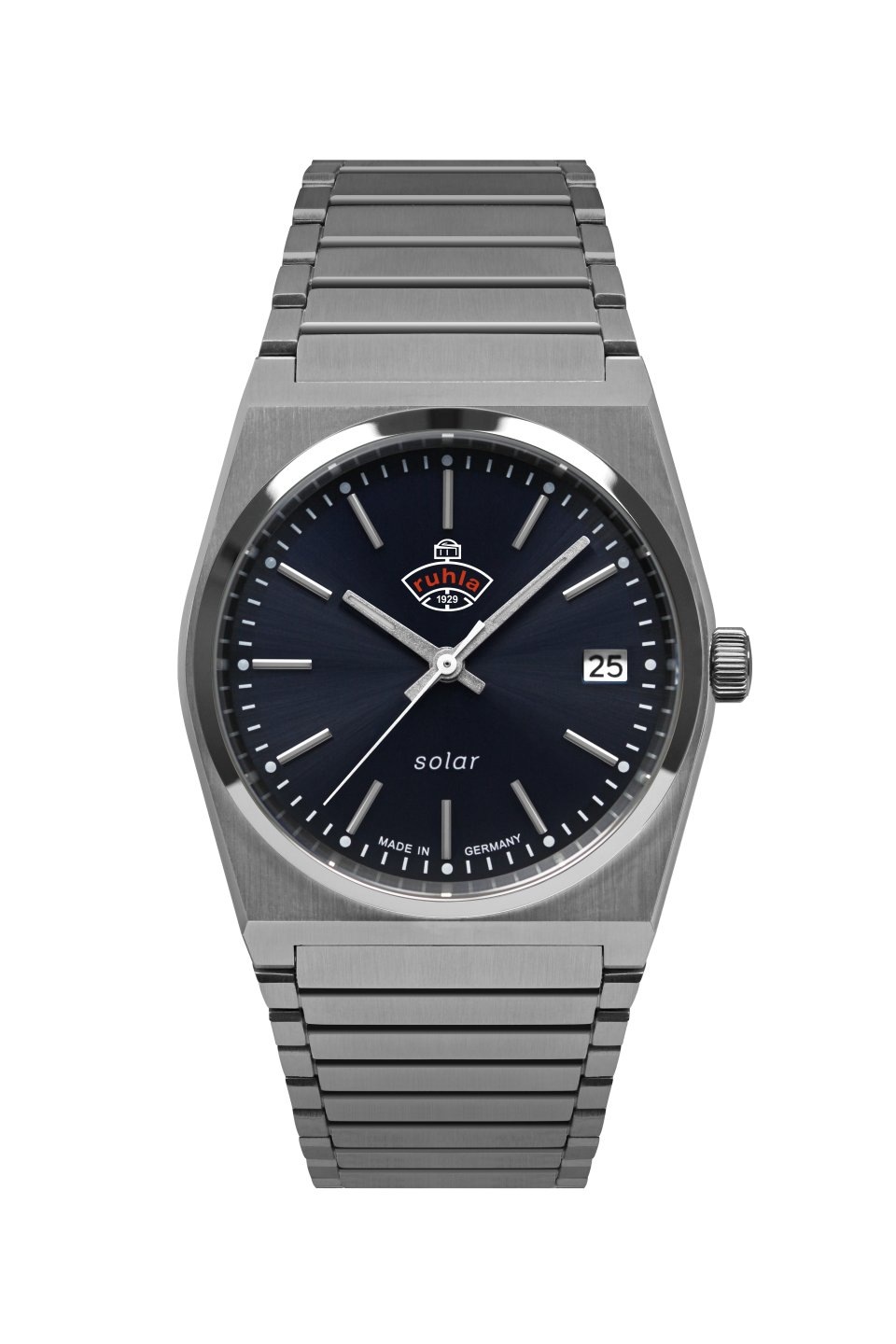 ruhla Solaruhr »Space Control Damen, 4641M3«, Armbanduhr, Damenuhr, Datum, Leuchtzeiger, Saphirglas, Made in Germany