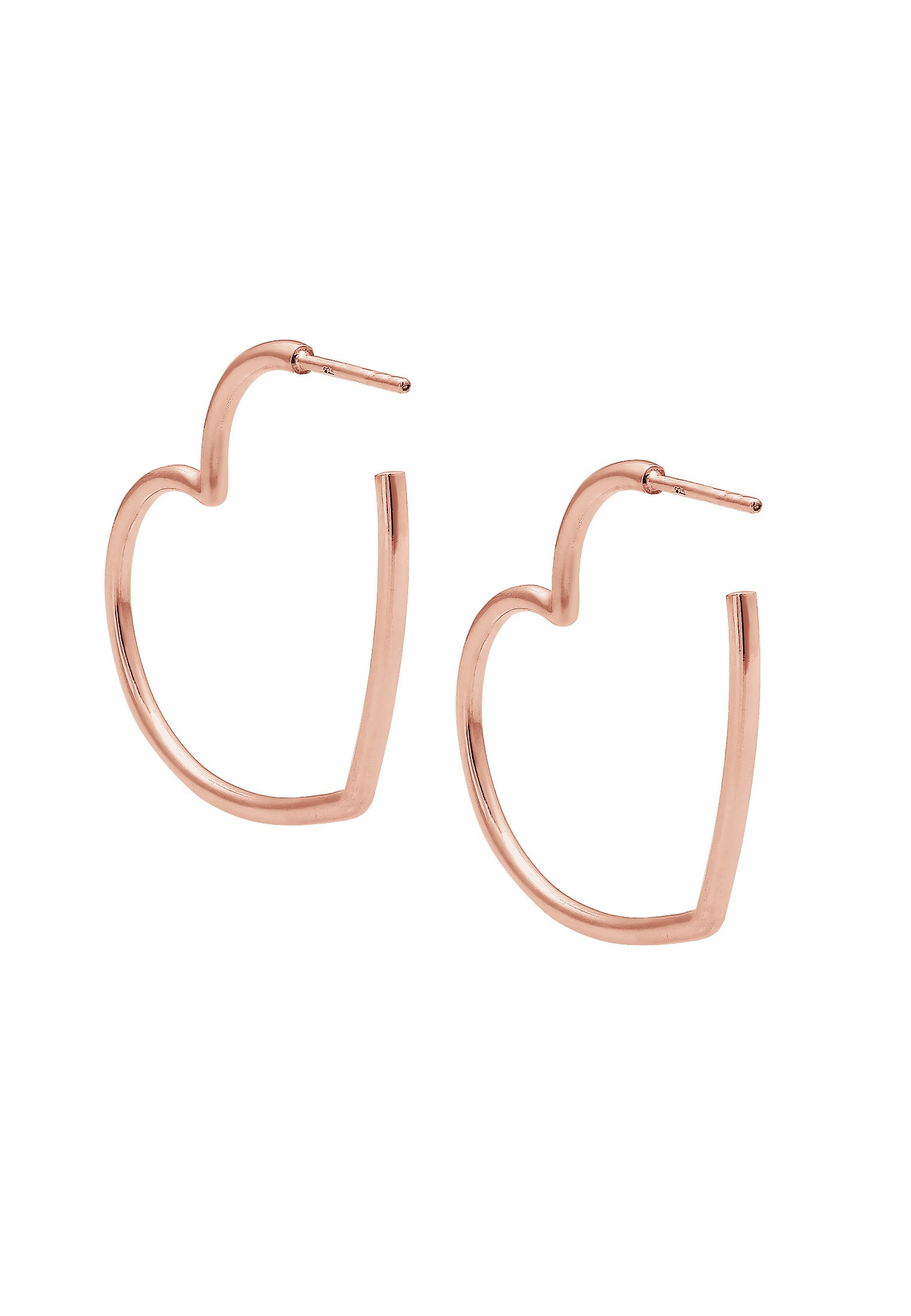 Elli Paar Creolen »Ohrringe Creolen Herz Liebe Verspielt 925 Silber«