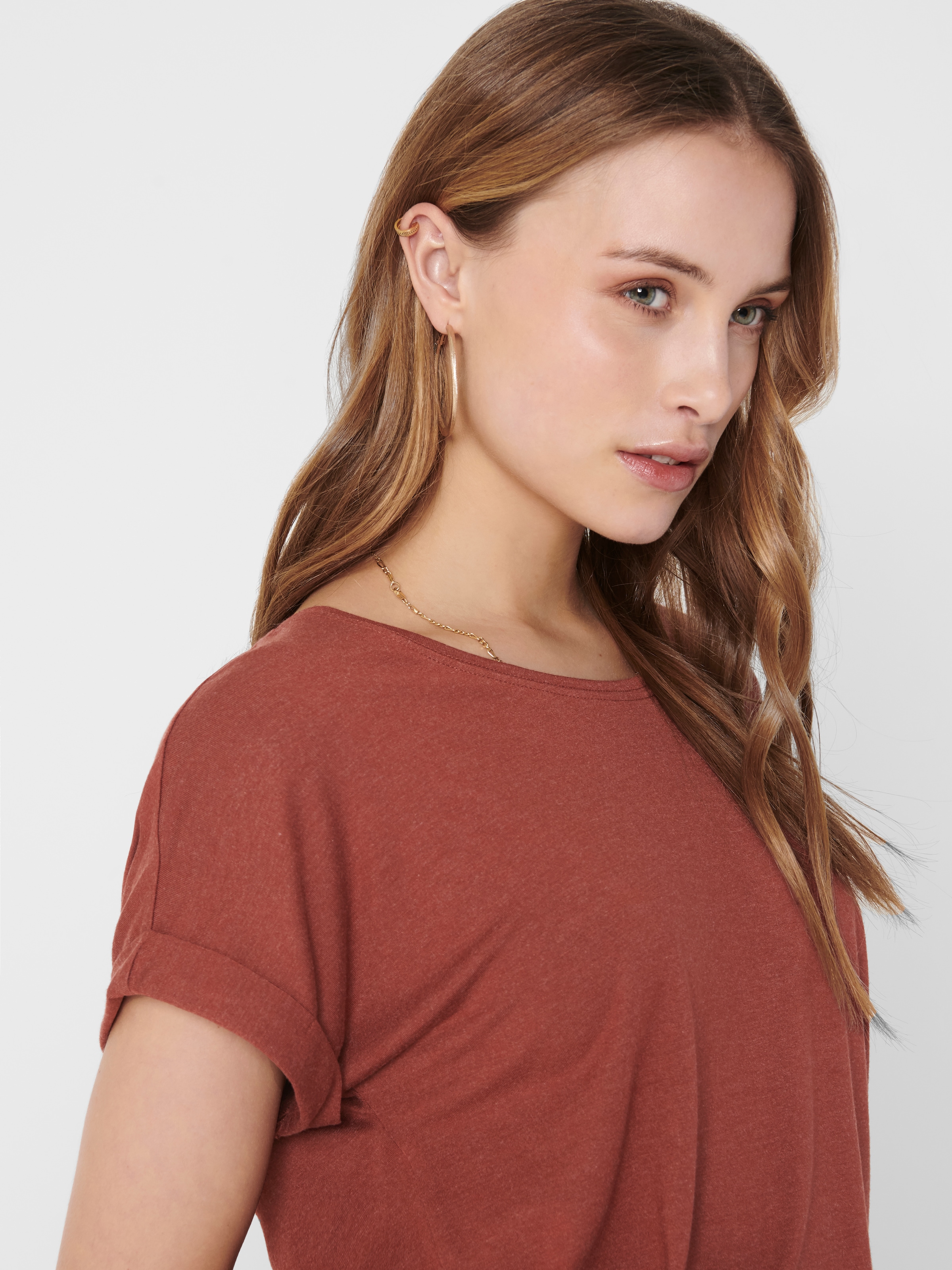 ONLY T-Shirt »ONLMOSTER – Kurzarmshirt mit Aufschlag und klassischem Look« Viskosemischung, regular fit