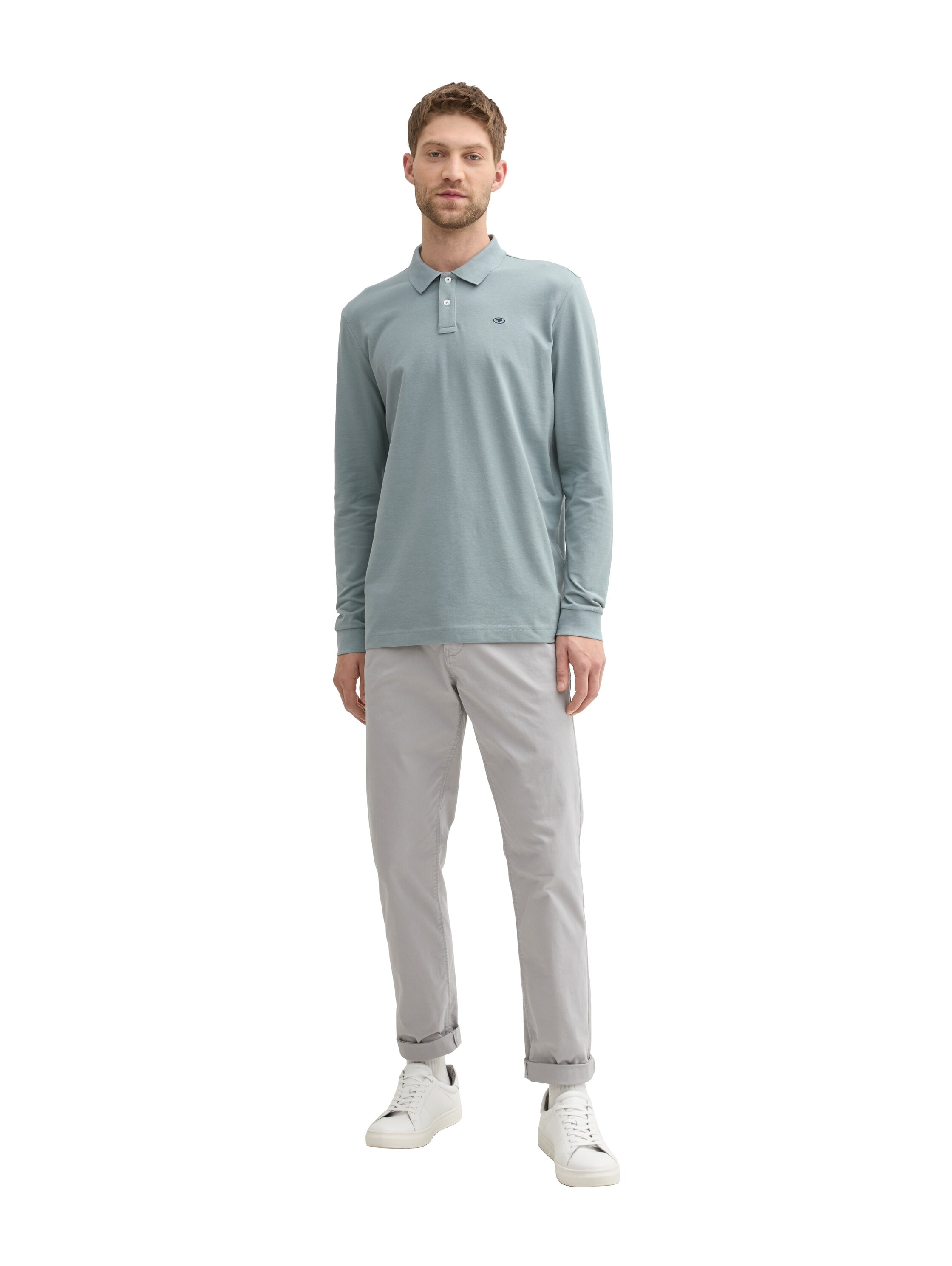TOM TAILOR Langarm-Poloshirt, mit Logo-Stickerei