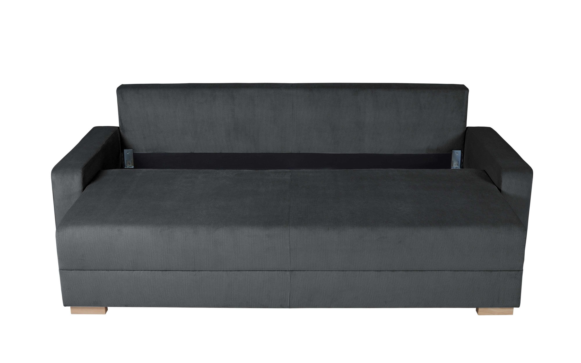 INOSIGN 3-Sitzer »SHERIDIAN Schlafsofa mit Bettkasten, in Feincord & Velvet«, mit Wellenunterfederung, moderne Bezüge, B/H/T 225/94/80
