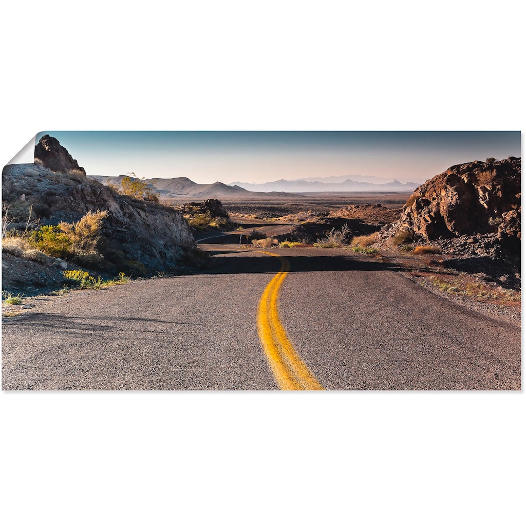 Artland Poster »Historische Route 66«, Wüste, (1 St.)