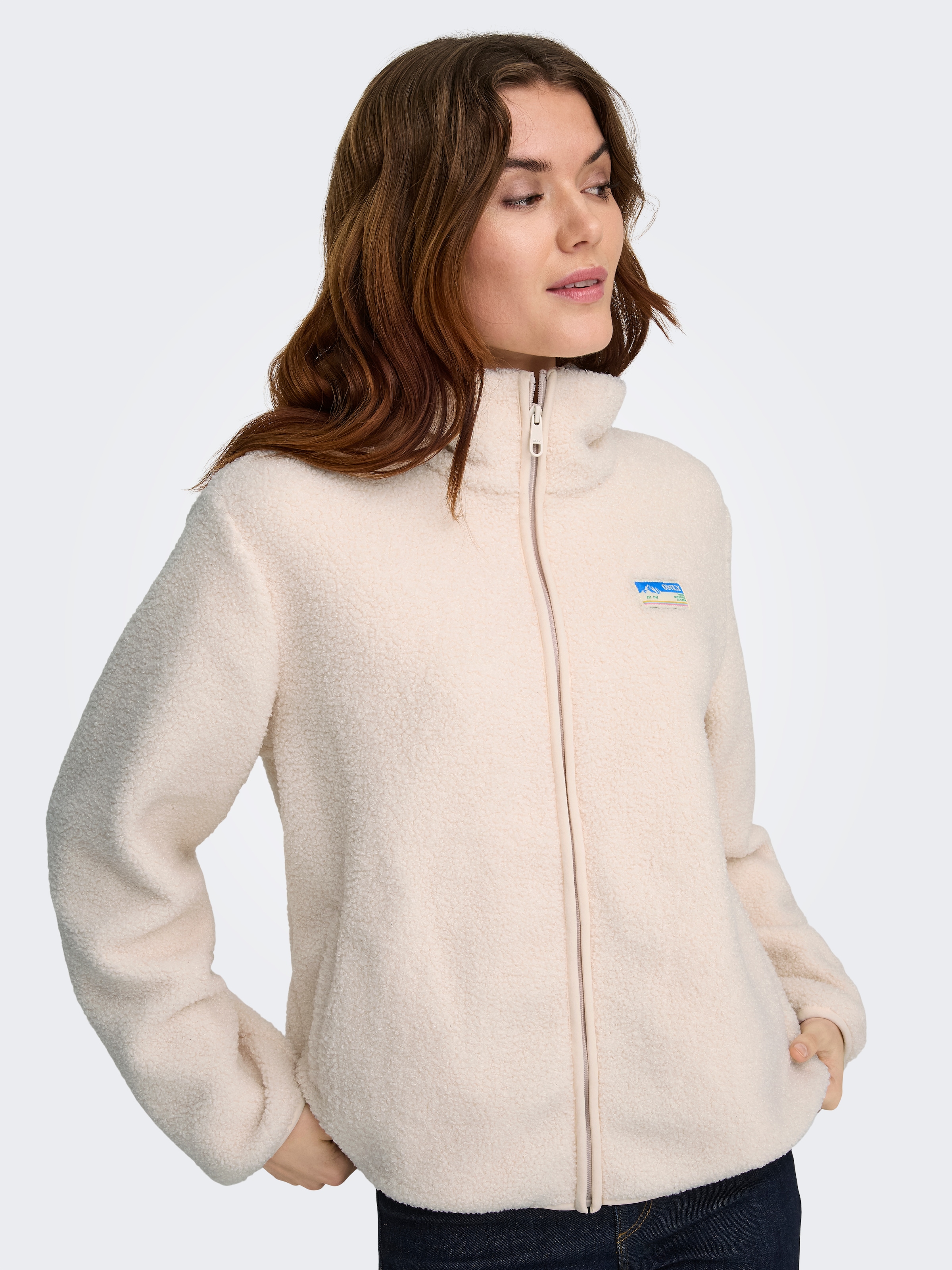 ONLY Plüschjacke »ONLEVA LIFE TEDDY JACKET CC OTW« ohne Kapuze Kunstfaser,