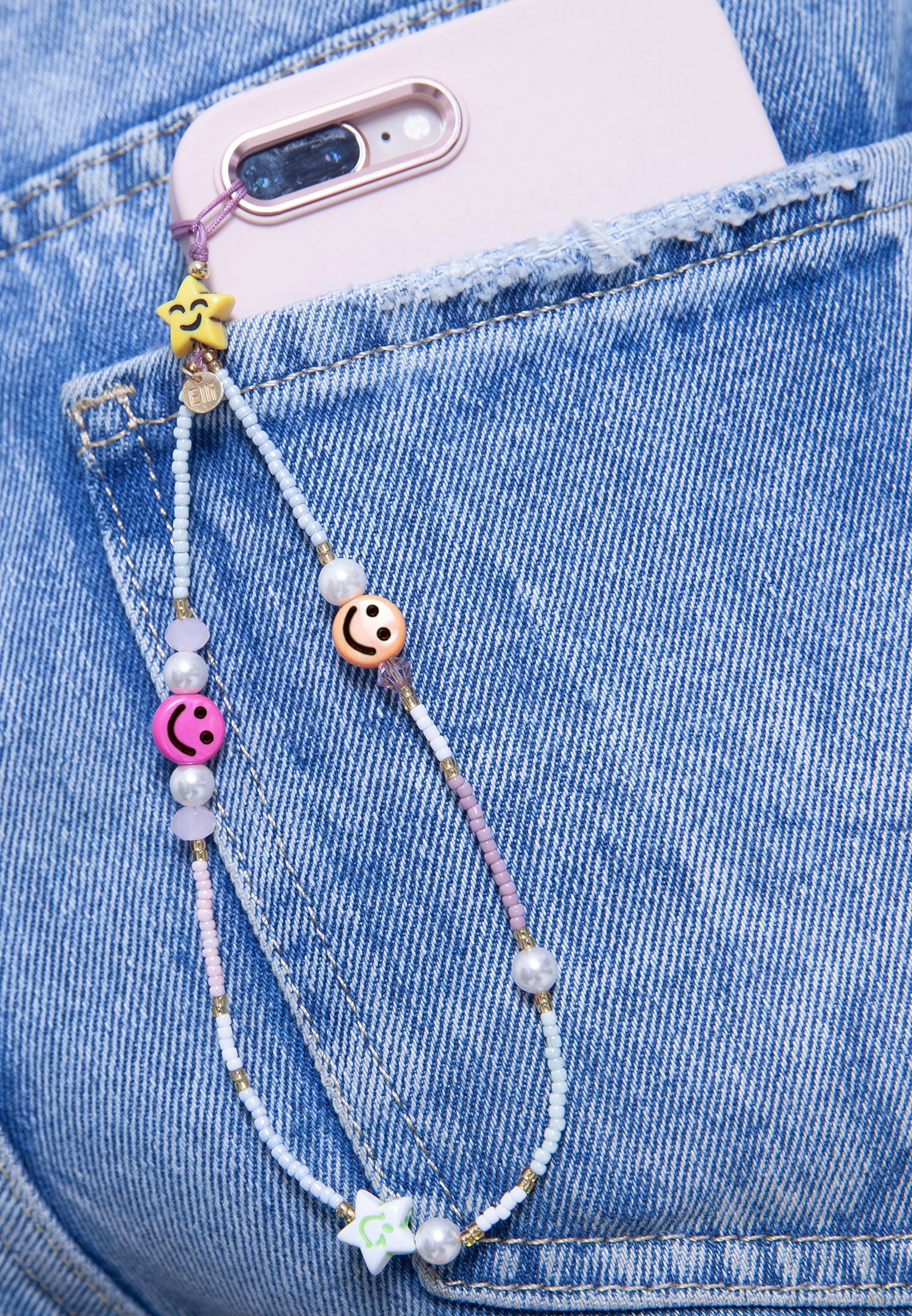 Elli Schmuckset »Schmuckzubehör Schmuckzubehör Beads Phone Kette Smiling 925 Silber«
