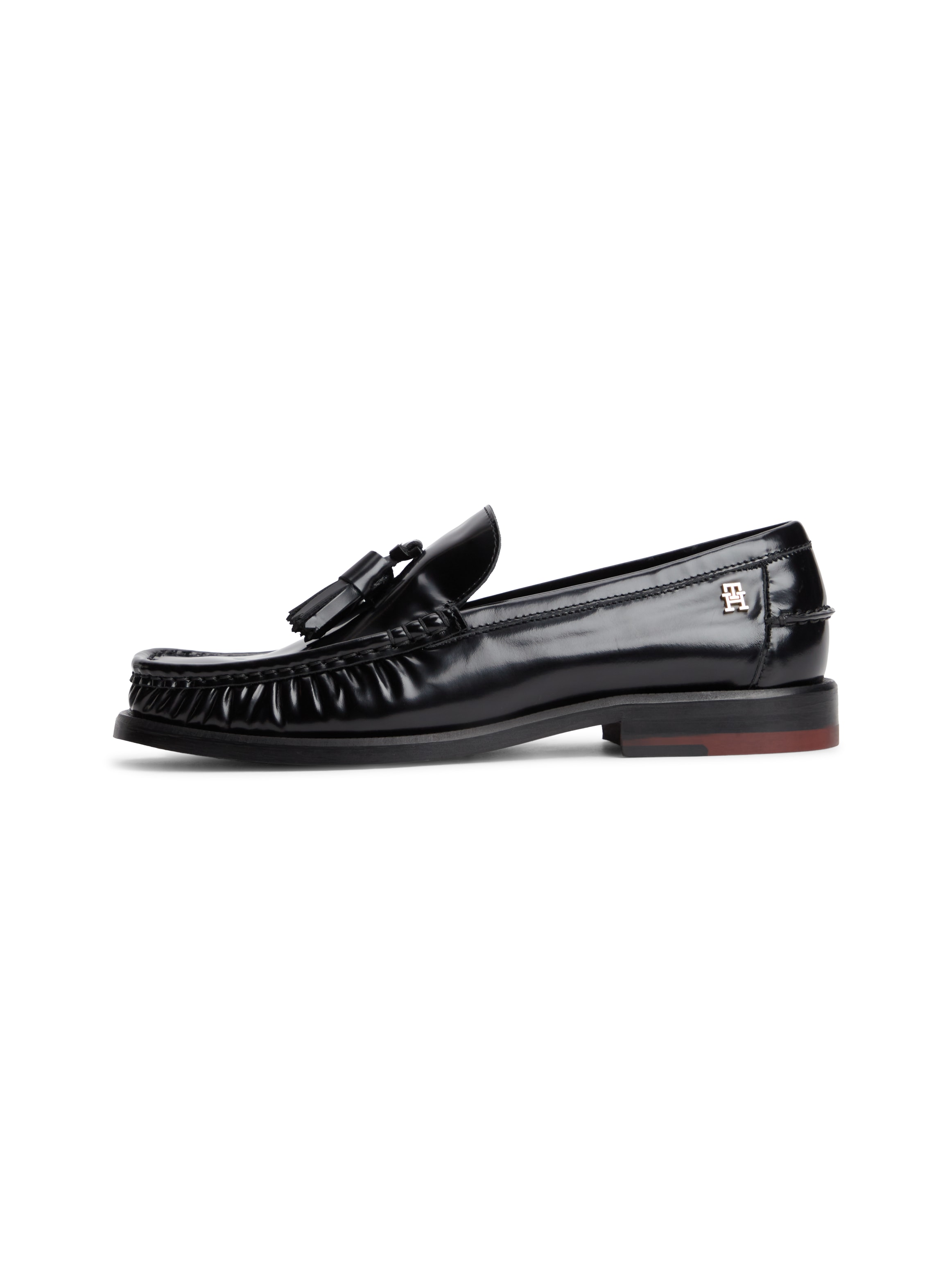 Tommy Hilfiger Loafer »SQUARE TOE TASSEL LOAFER«  Blockabsatz, Slipper mit modischer Quaste