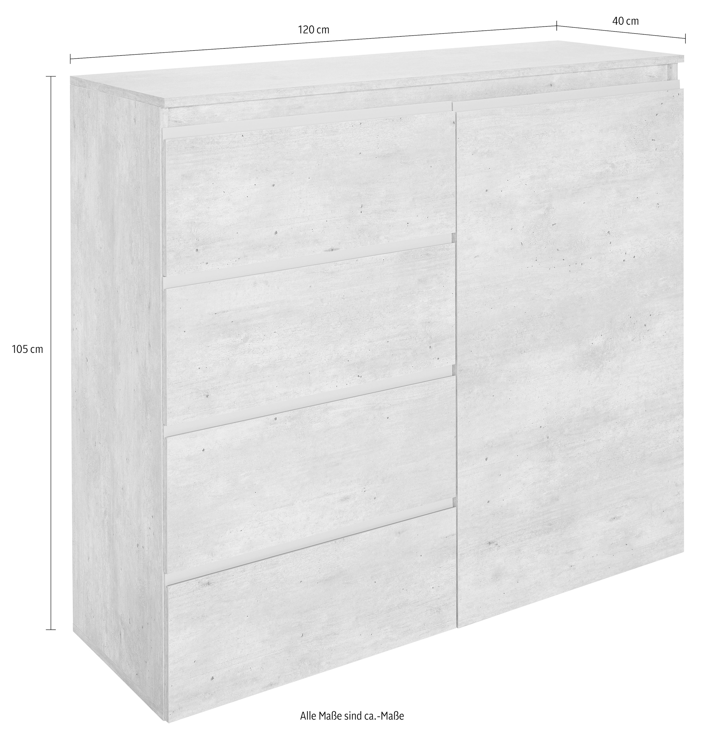 INOSIGN Highboard »Magic«, Breite 120 cm, ohne Beleuchtung