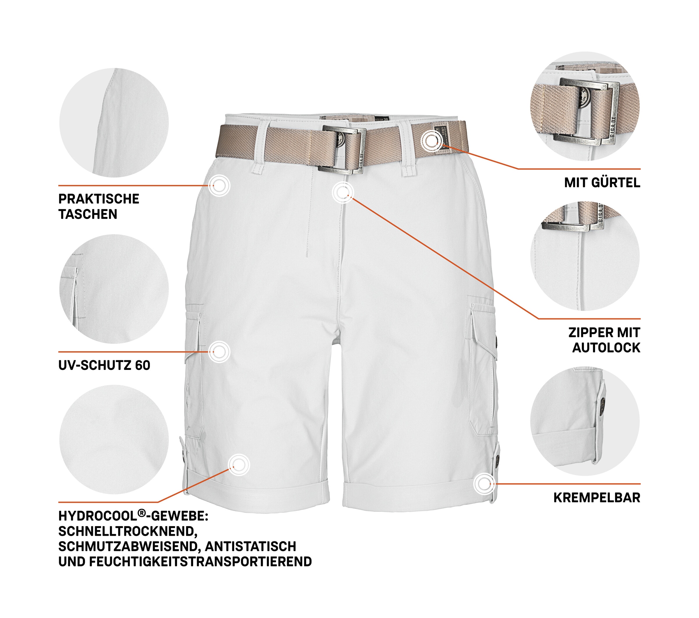 G.I.G.A. DX by killtec Shorts »GS 6 WMN SHRTS«  Schnelltrocknende Shorts mit HYDROCOOL, krempelbar, viele Taschen