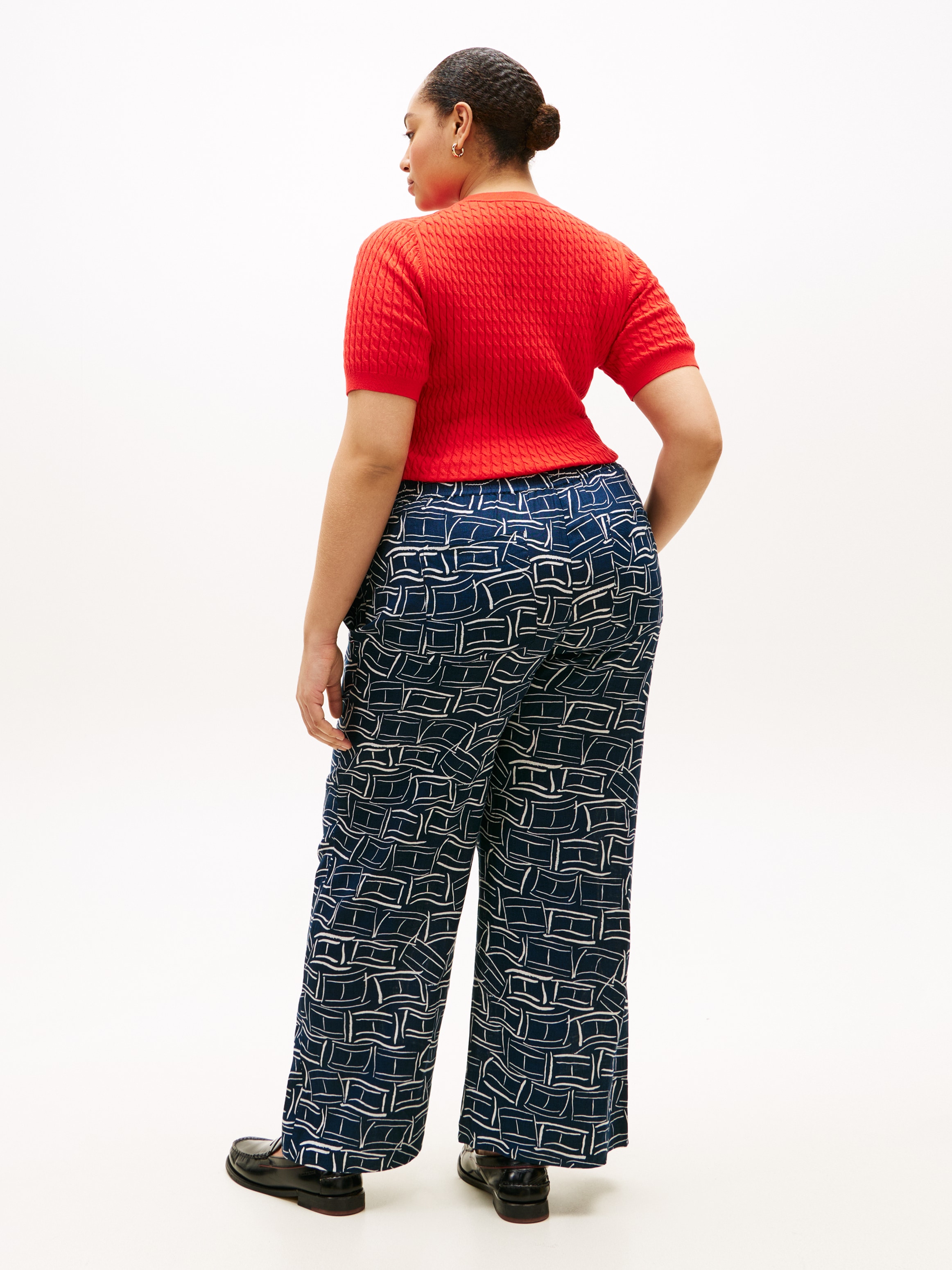 Tommy Hilfiger Curve Stoffhose »CRV ESS LINEN PULL ON PANTS«  in großen Größen