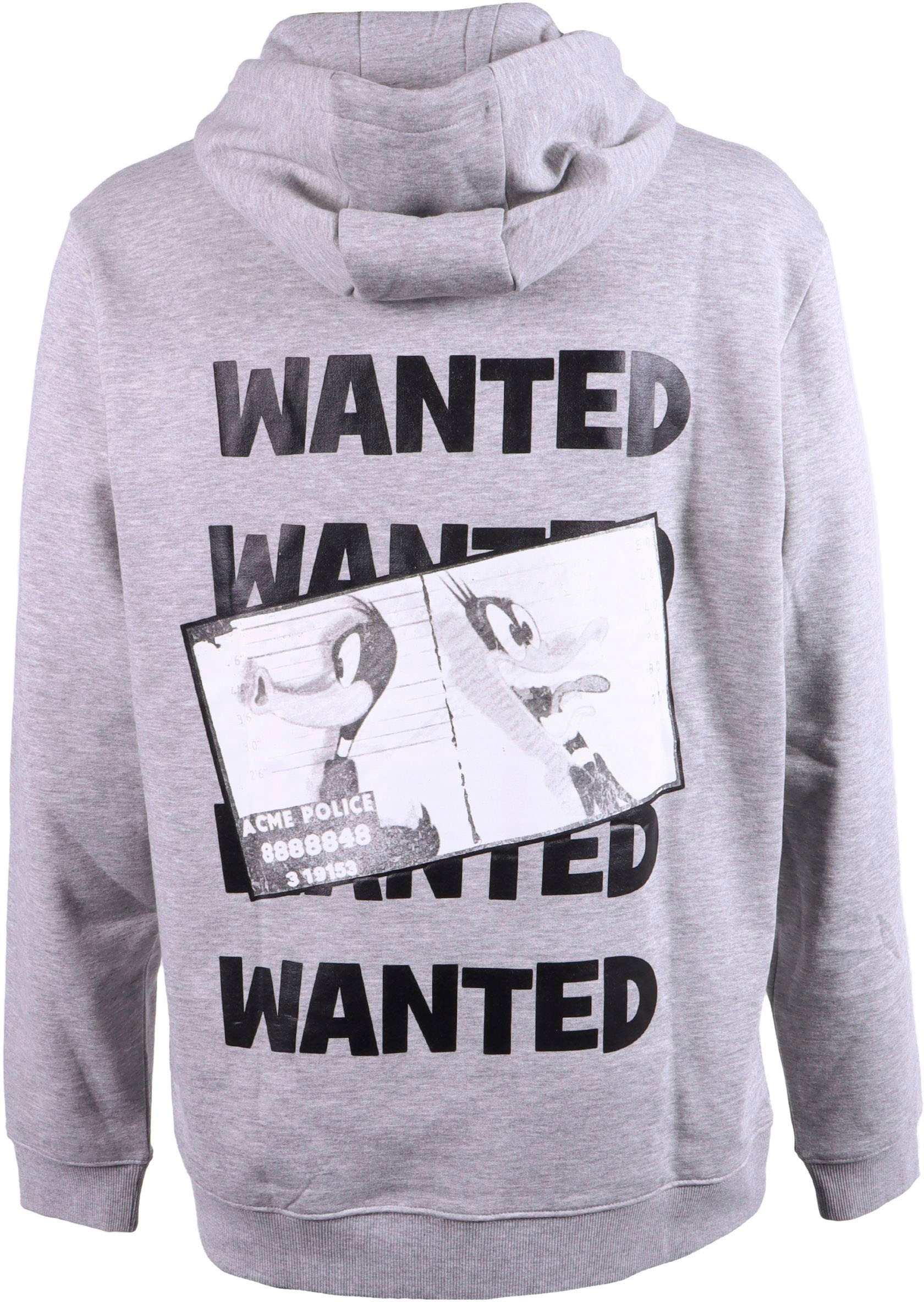 Capelli New York Hoodie, "Wanted Daffy Duck" Lizenz Design. Druck auf Vorder- & Rückseite.