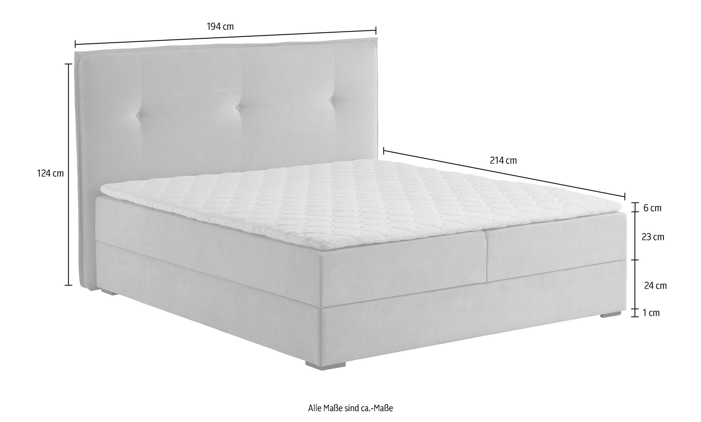 ATLANTIC home collection Boxbett »Lucy«, mit Bettkasten