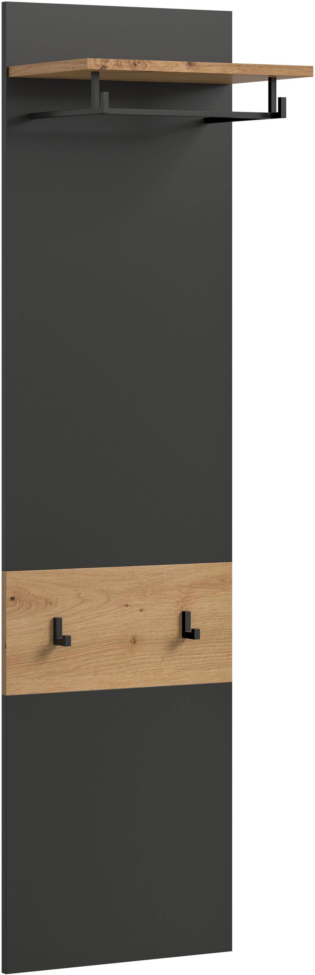 Home affaire Garderobenpaneel »REHAT, TOPSELLER!, Höhe 165 cm, Hutablage, 2 Haken, Garderobenstange« in verschiedenen Farben erhältlich, 1 Stk. tlg. Paneel, Wandboard, Garderobe, Garderobenleiste, Garderobenboard