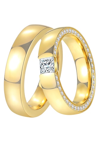 Trauring »Schmuck Geschenk Edelstahl Trauring Ehering Partnerring LIEBE«