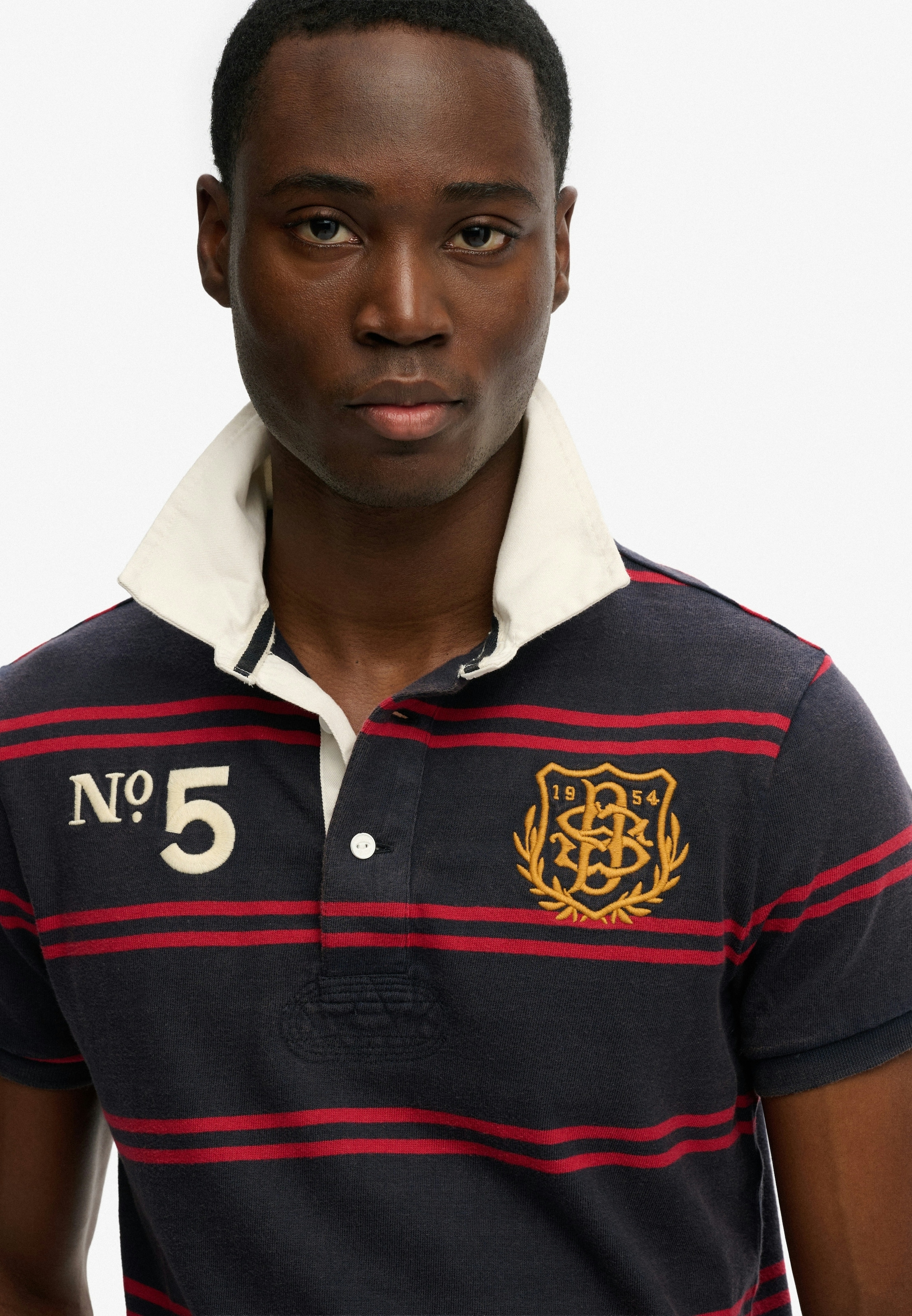 Superdry Poloshirt »DOUBLE EMBLEM JERSEY SS RUGBY« im angesagten Rugby Stil