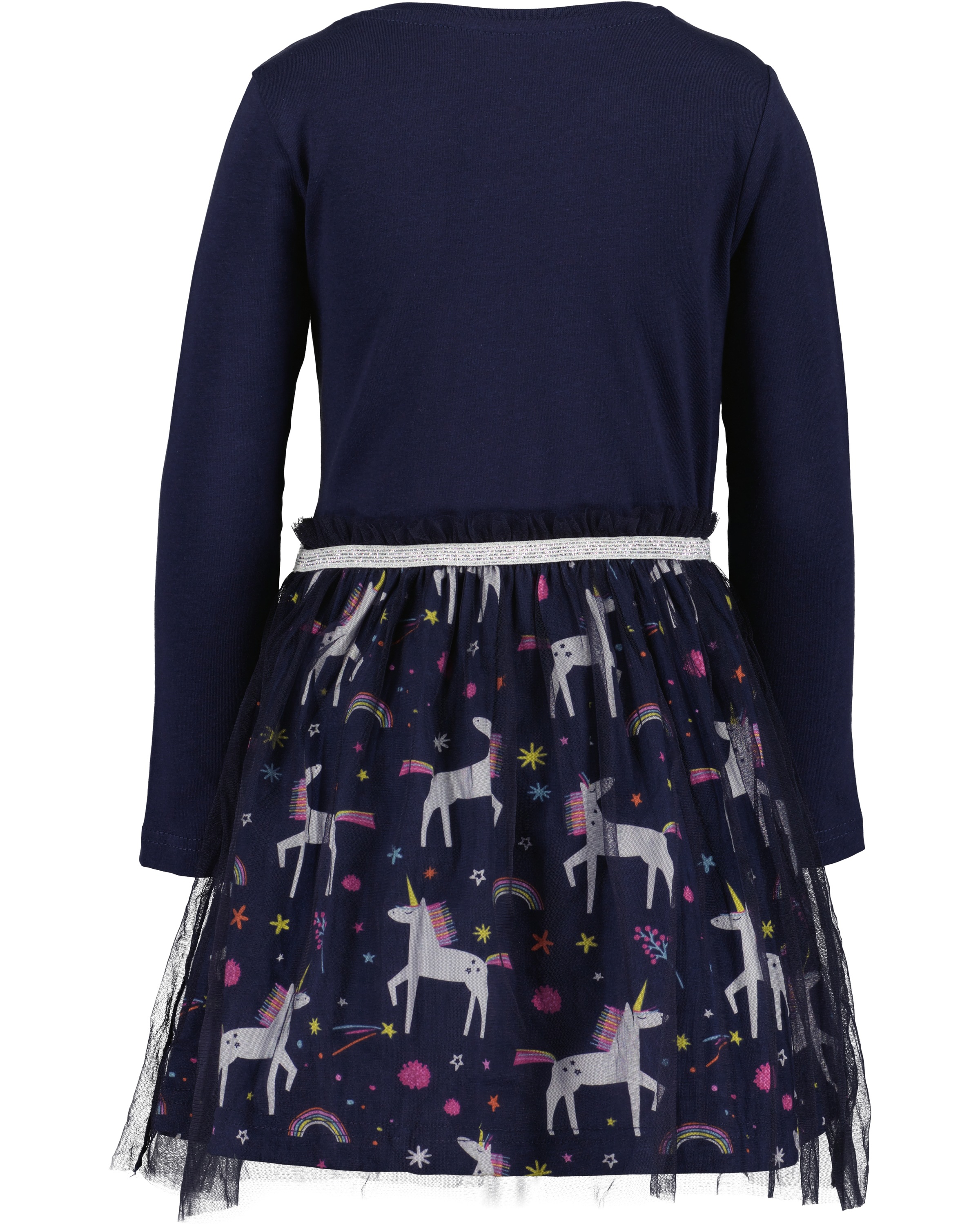 Blue Seven Jerseykleid mit tollen Einhorn-Motiven und Tüll-Überrock