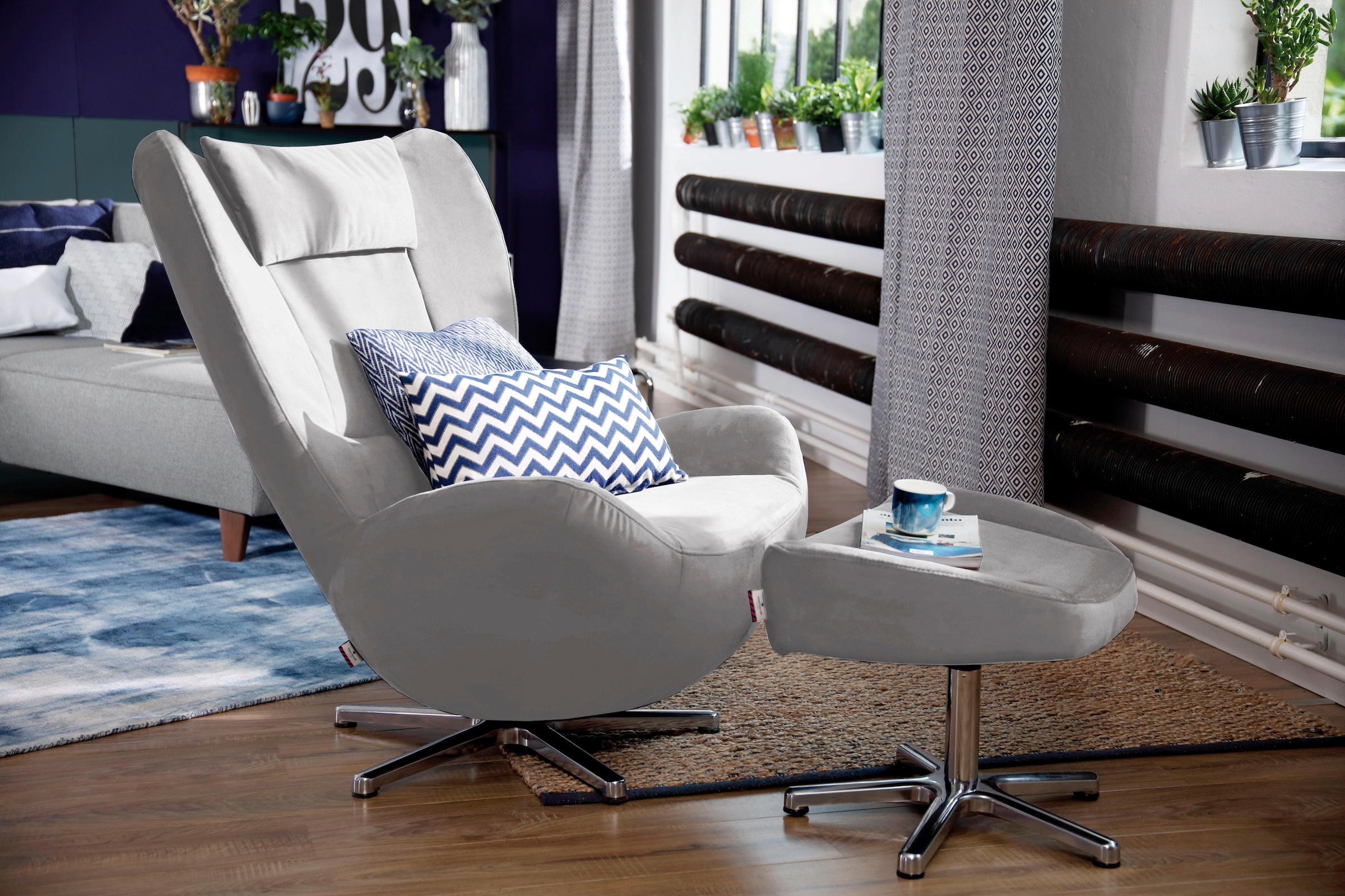 TOM TAILOR HOME Loungesessel »TOM in OTTO Online PURE«, Chrom Metall-Drehfuß Shop mit