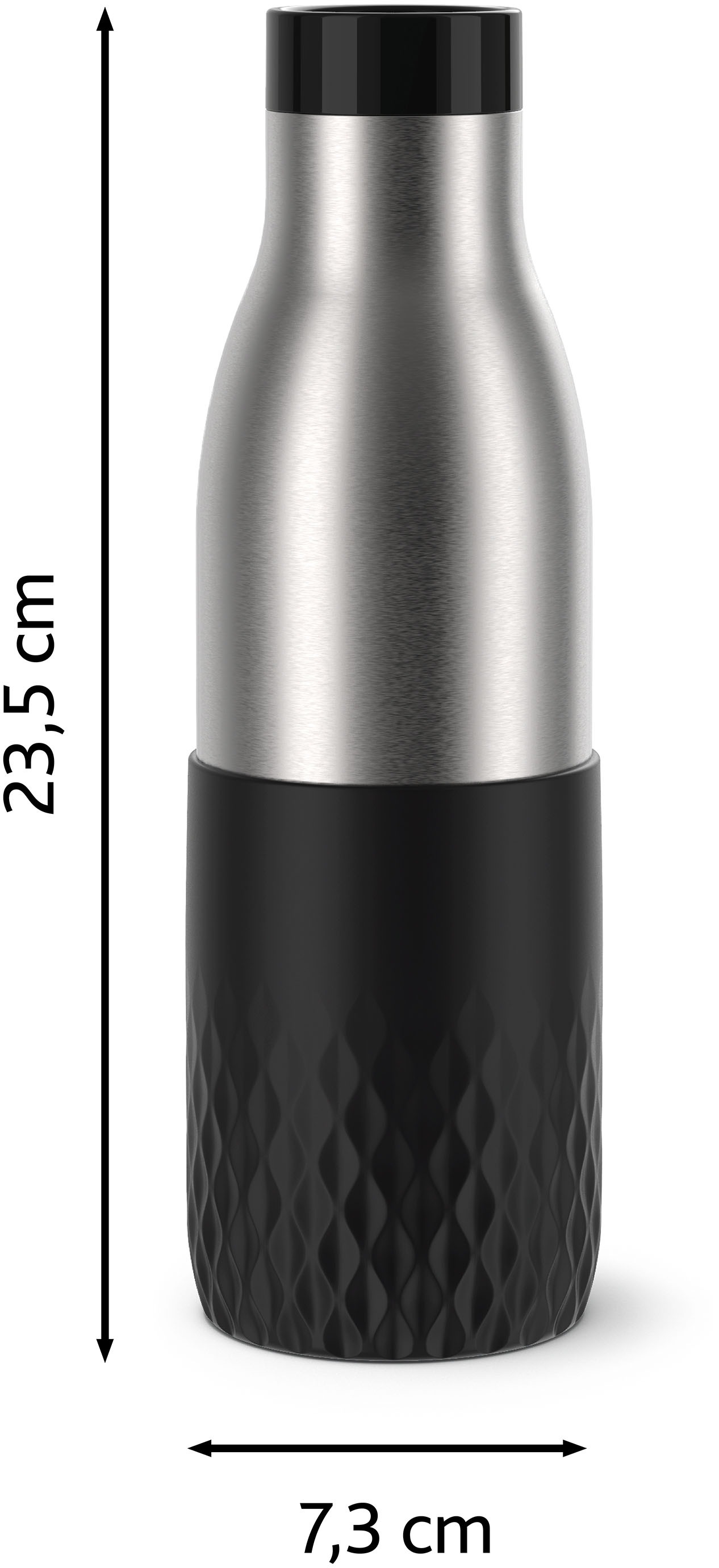 Emsa Trinkflasche »Bludrop Sleeve«, nachhaltig, Silikon-Manschette, 12h heiß, 24h kalt, 360° Trinkgenuss