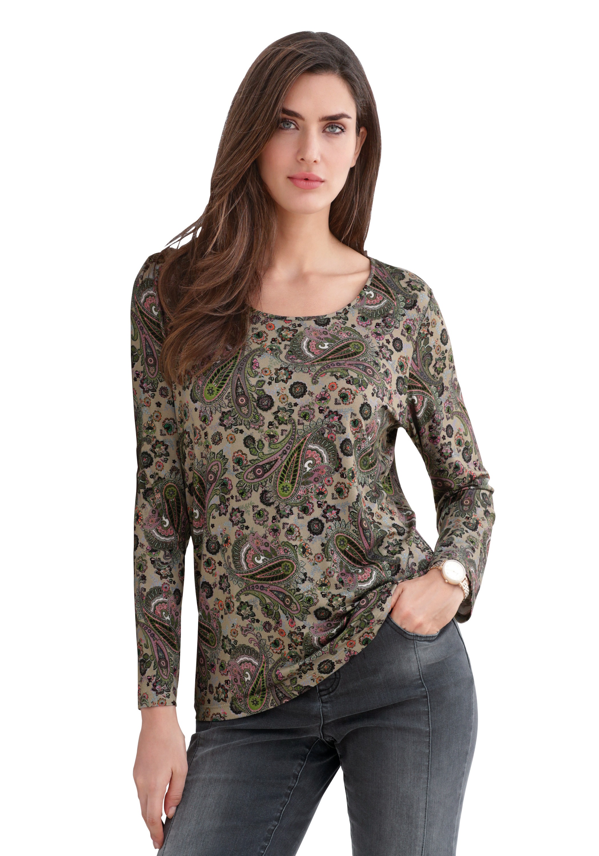 Emilia Lay Langarmshirt »Shirt mit Rundhals-Ausschnitt«