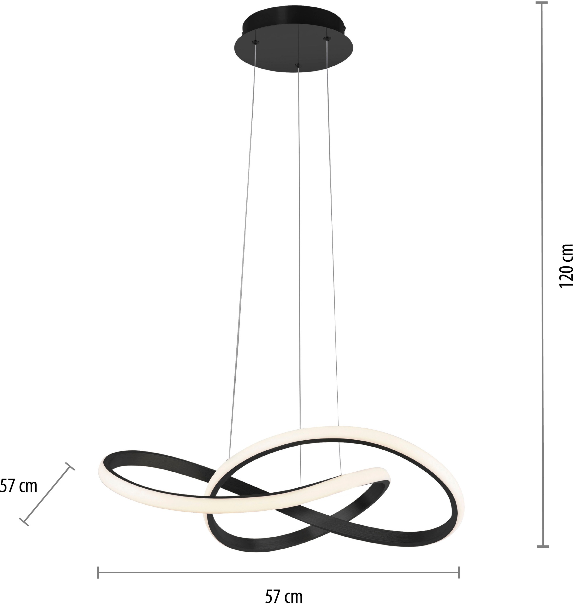 JUST LIGHT Pendelleuchte »MARIA«, 1 flammig, Leuchtmittel LED-Board | LED fest integriert, LED, dimmbar, Switchmo