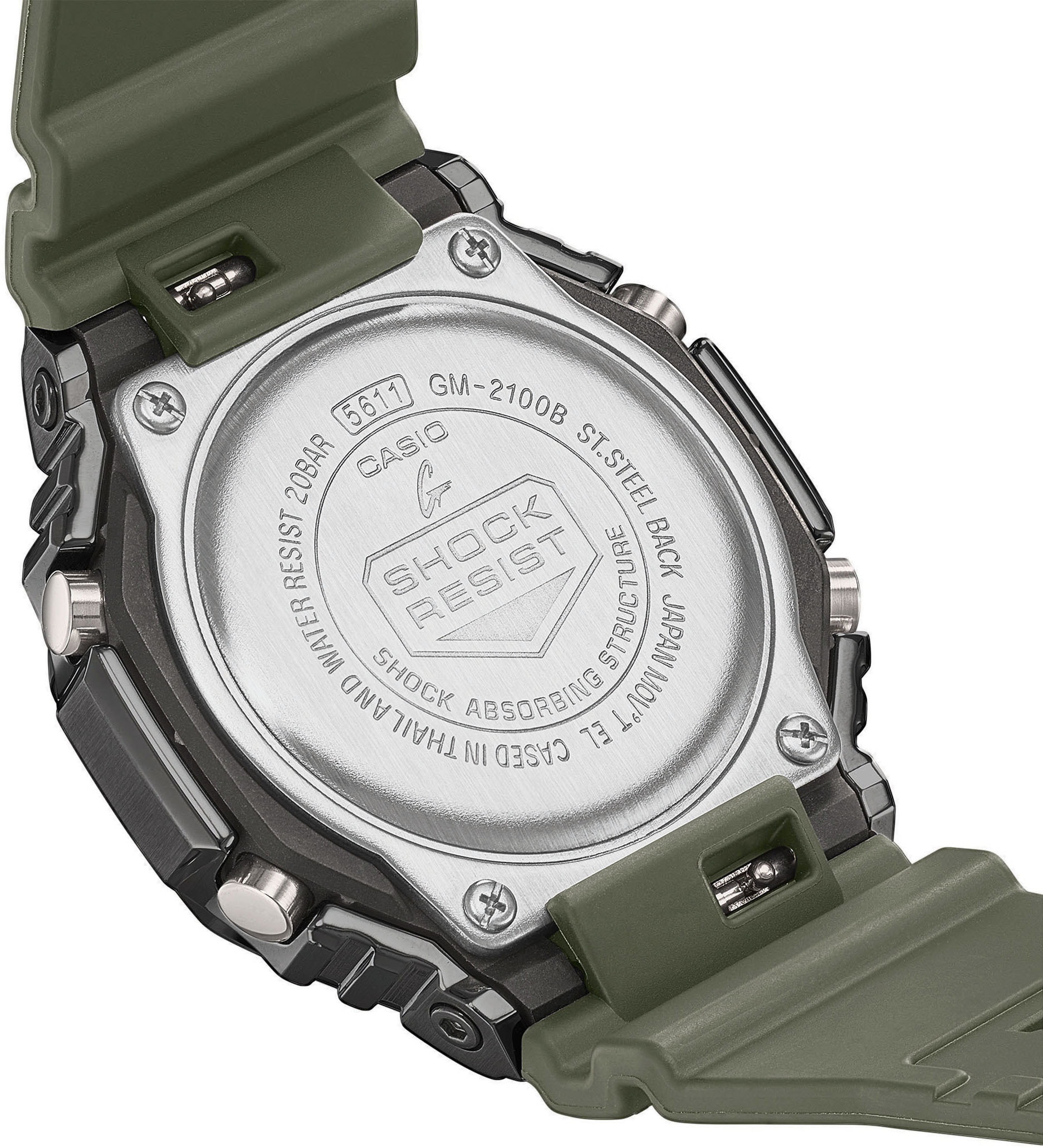 CASIO G-SHOCK Chronograph, Quarzuhr,Armbanduhr,Herrenuhr,digital, bis 20 bar wasserd.Resinarmband