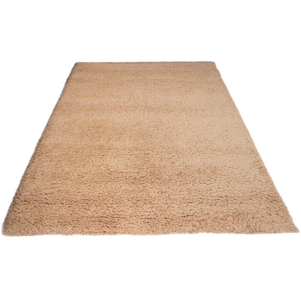 OTTO products Hochflor-Teppich »Roanna«, rechteckig, 35 mm Höhe, aus recyceltem Material, nachhaltiger Teppich, Wohnzimmer