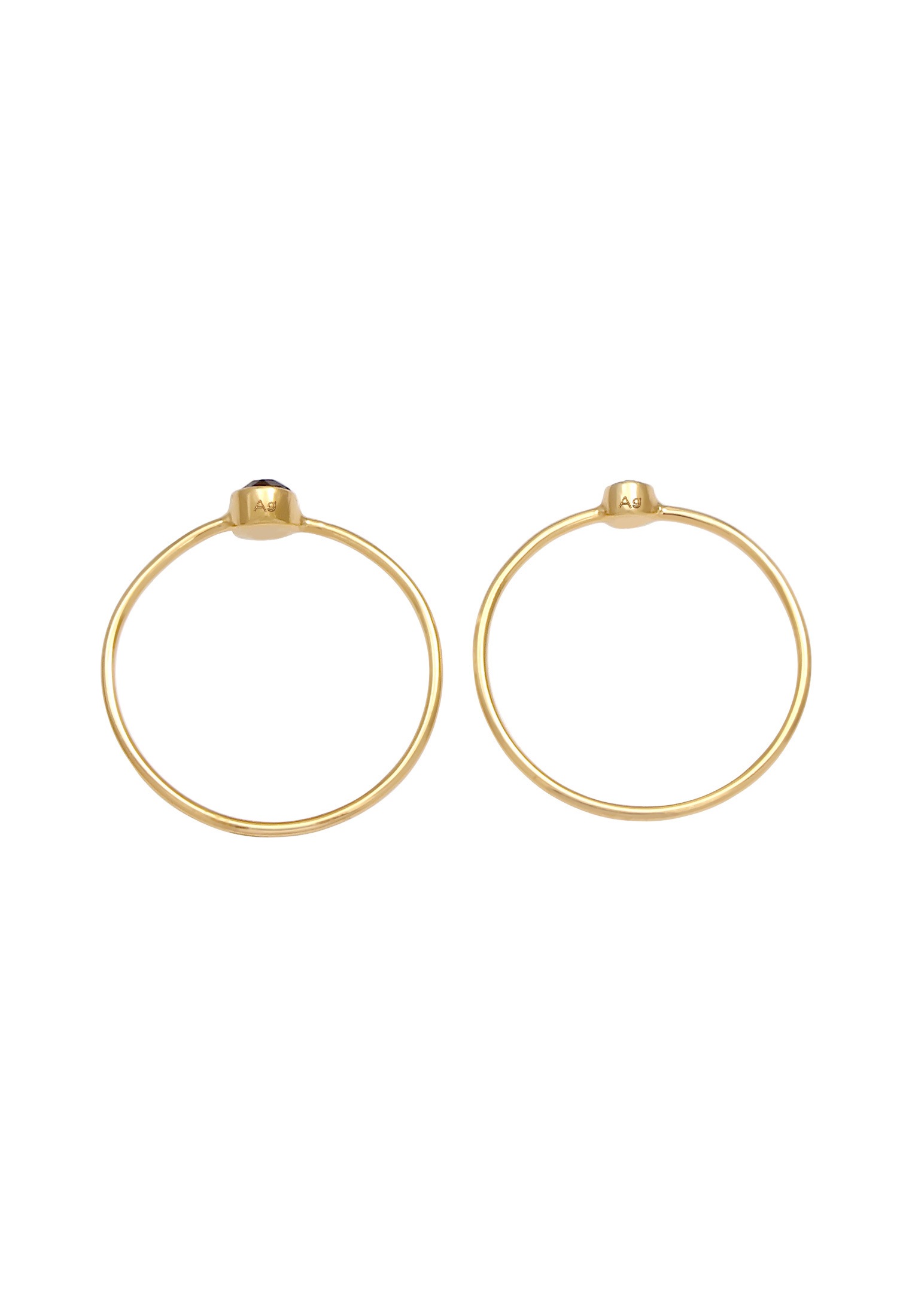 Elli Ring-Set »Ring Schwarz Kristalle (2 tlg) 925 Silber«