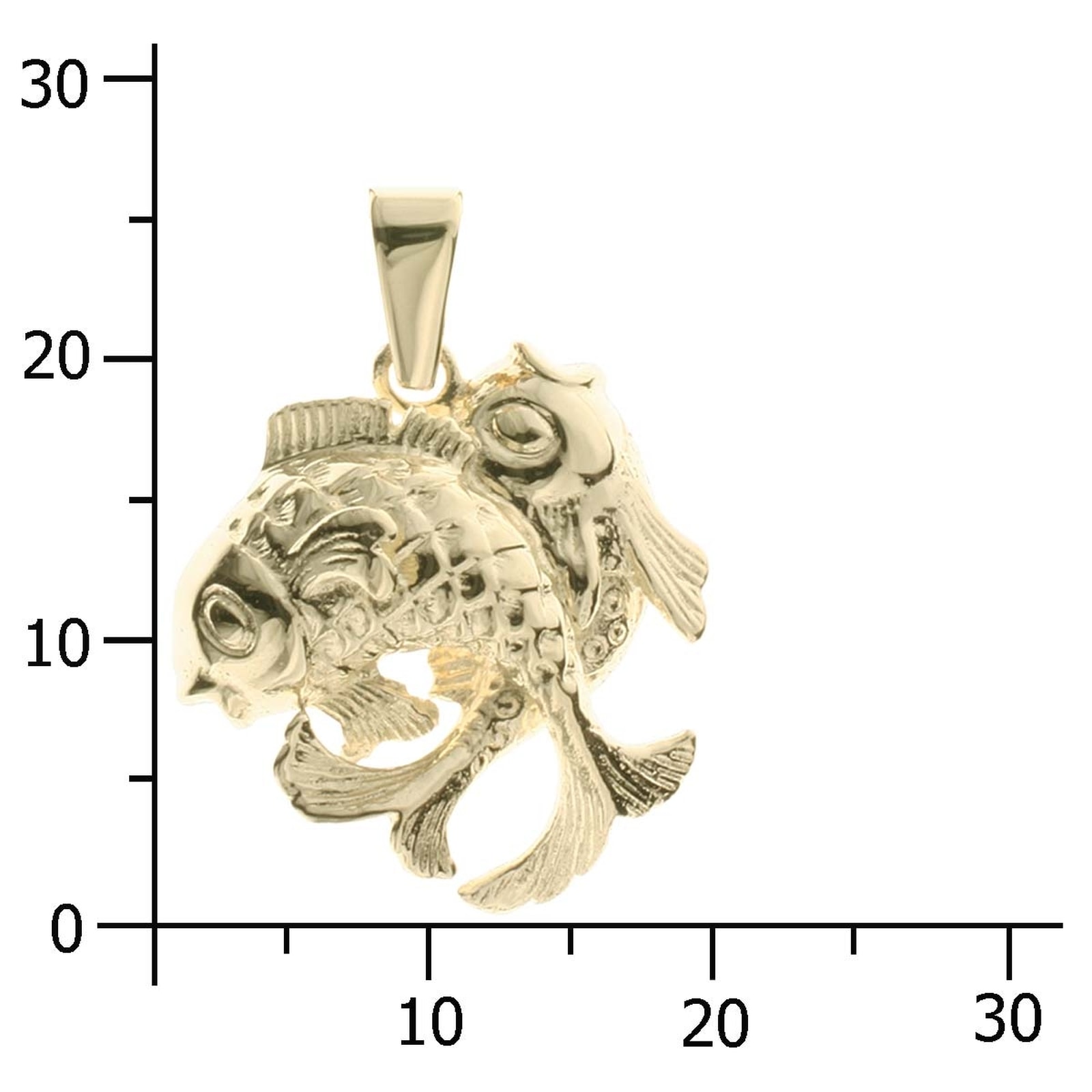 OSTSEE-SCHMUCK Kettenanhänger »- Tierkreiszeichen Fische - Gold 333/000 -,«