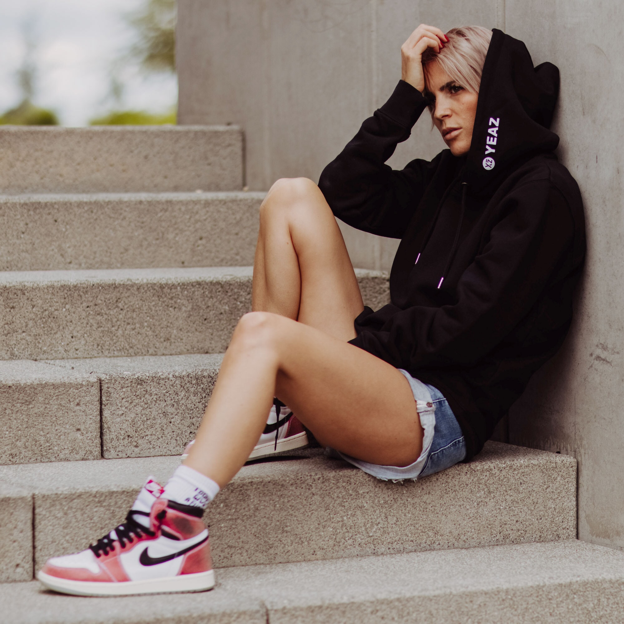 YEAZ Kapuzenpullover »Hoodie Ink Black (unisex) CUSHY«