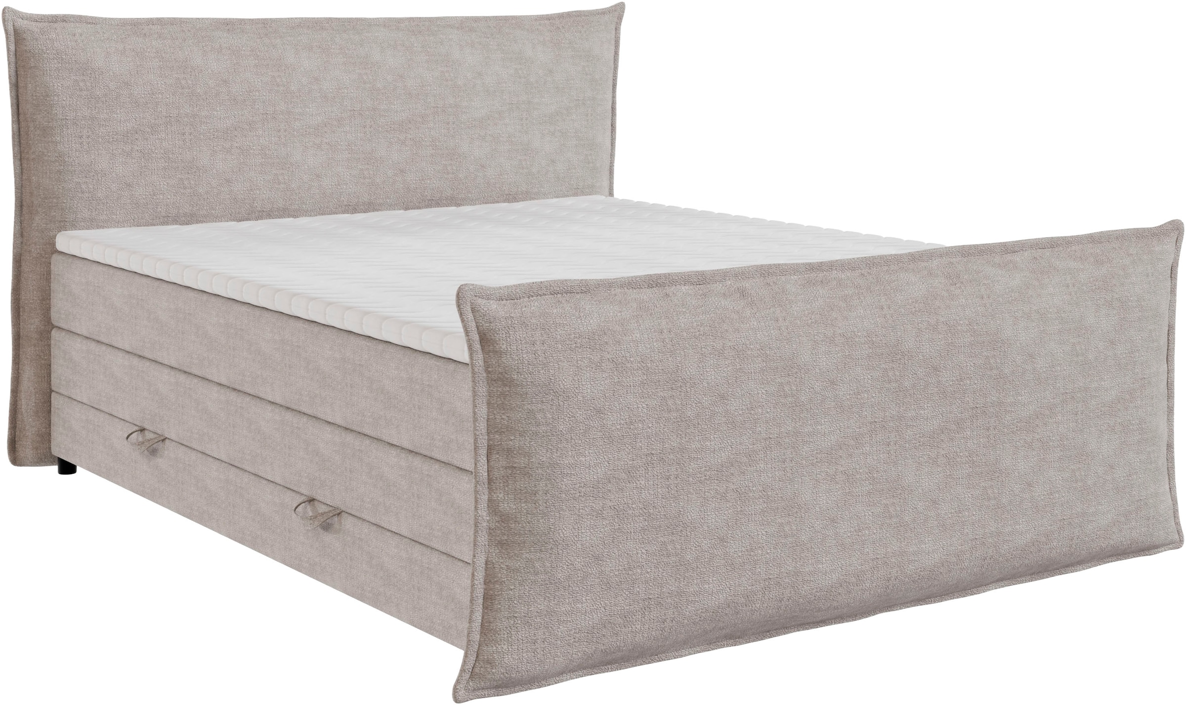 FORTE Boxspringbett »Harmonie inkl. Bettkasten und Topper, Kopf- und Fußteil in Kissenoptik« in den Breiten 140cm, 160cm und 180cm erhältlich