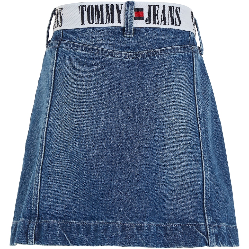 Tommy Hilfiger Jeansrock »MONOTYPE TAPE SKIRT«, Webrock mit Tommy Hilfiger Logotape