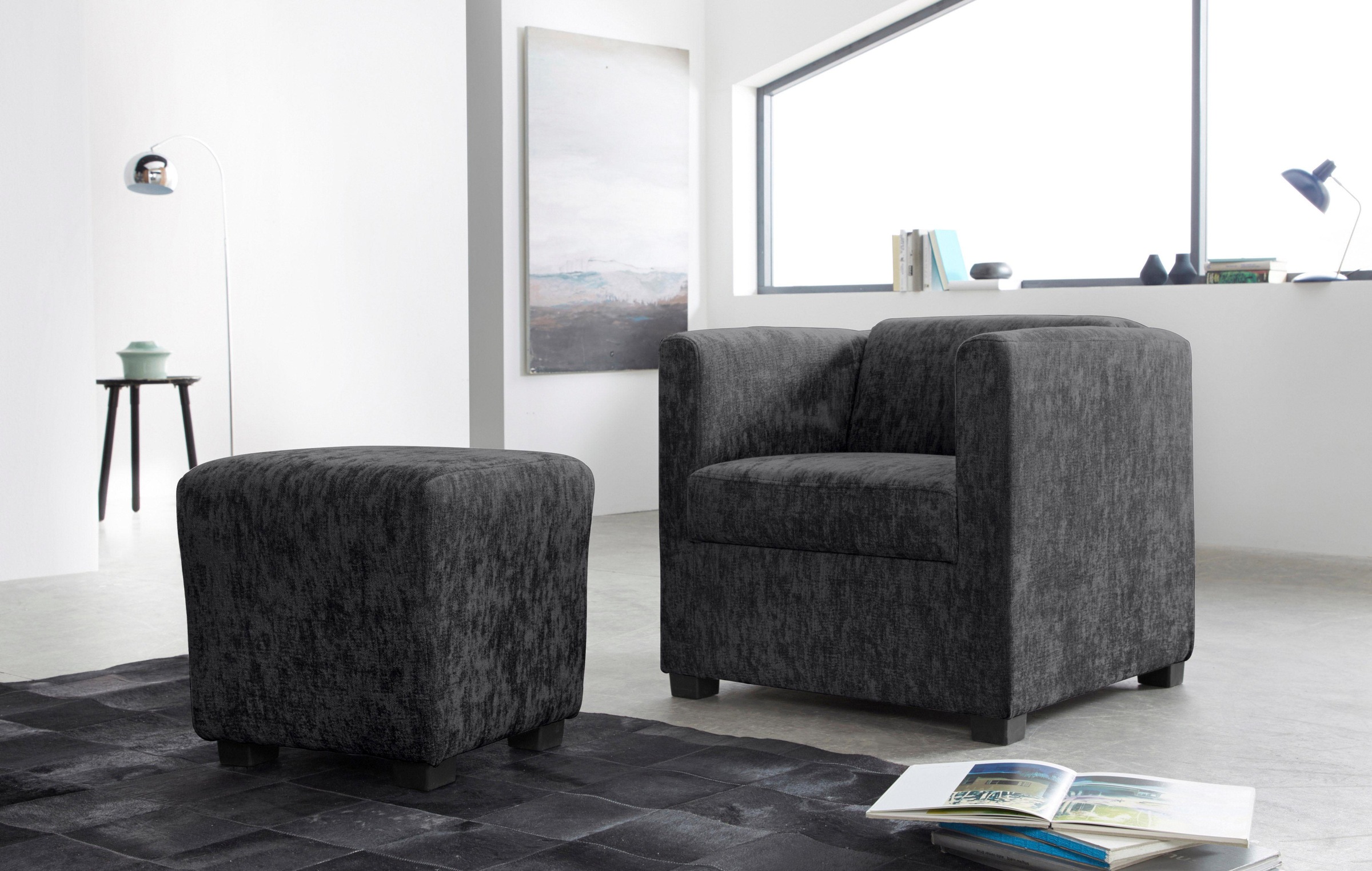 Home affaire Sessel »Bob Cocktailsessel, Clubsessel, Loungesessel« in verschiedenen modernen Farben und Qualitäten