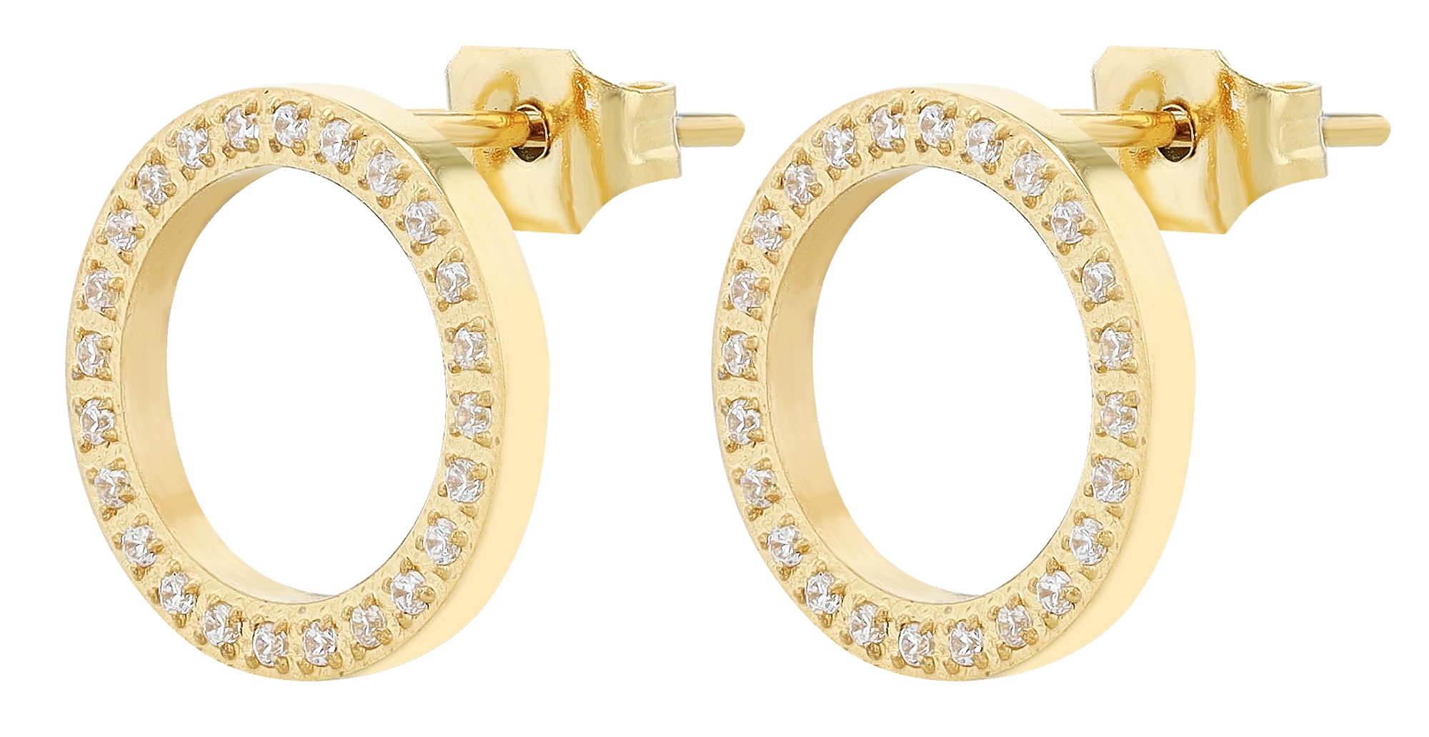 Adelia´s Paar Ohrstecker »Damen Ohrringe ¿ Ohrstecker aus Edelstahl mit Strass Steinchen«