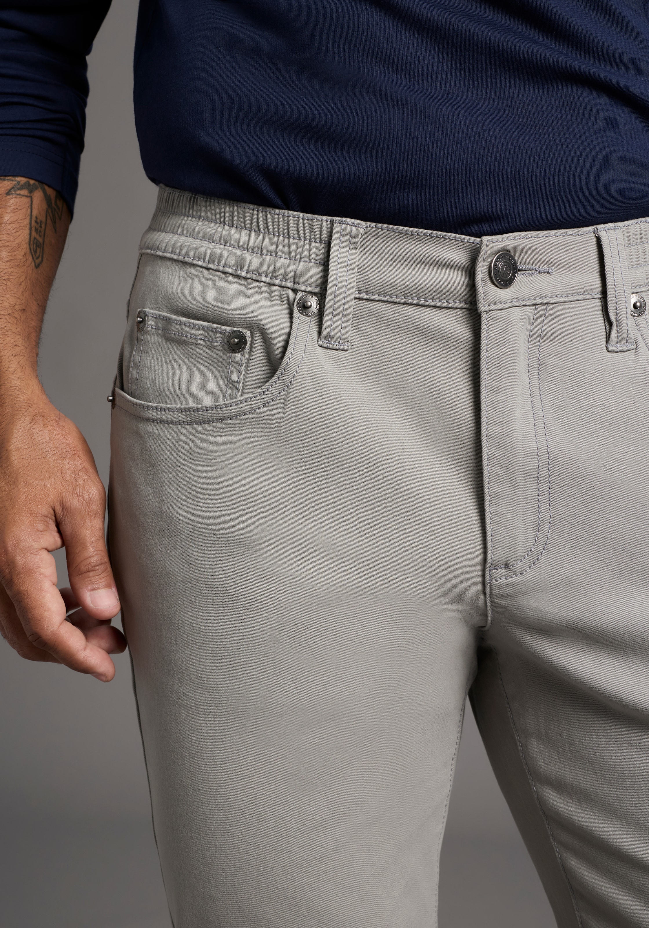 Man's World 5-Pocket-Hose, Stretchhose mit Dehnbund