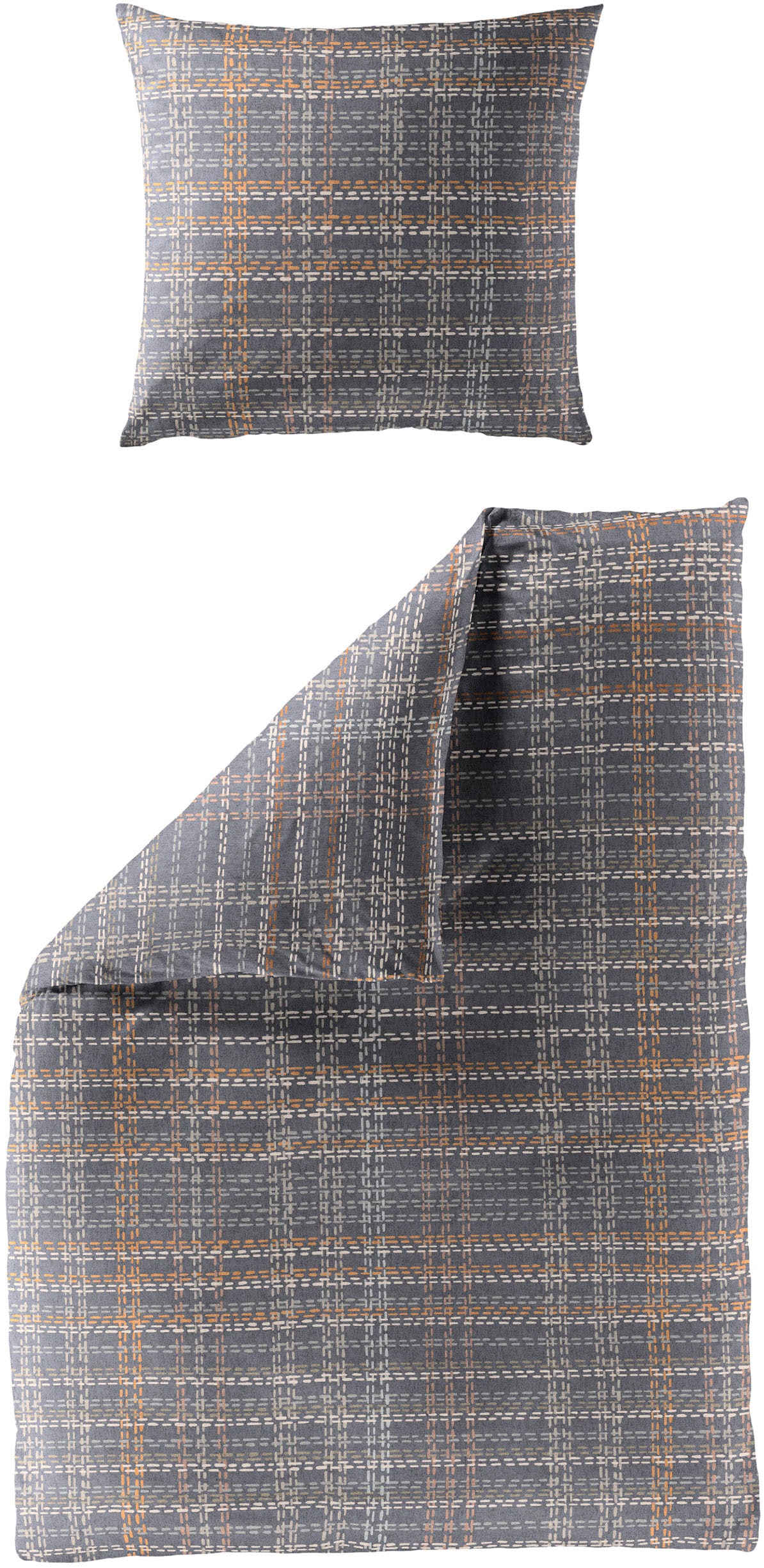 BIERBAUM Bettwäsche »4143« 2 Stk. tlg. Biber, 100 % Baumwolle, pflegeleicht, kuschelig weich