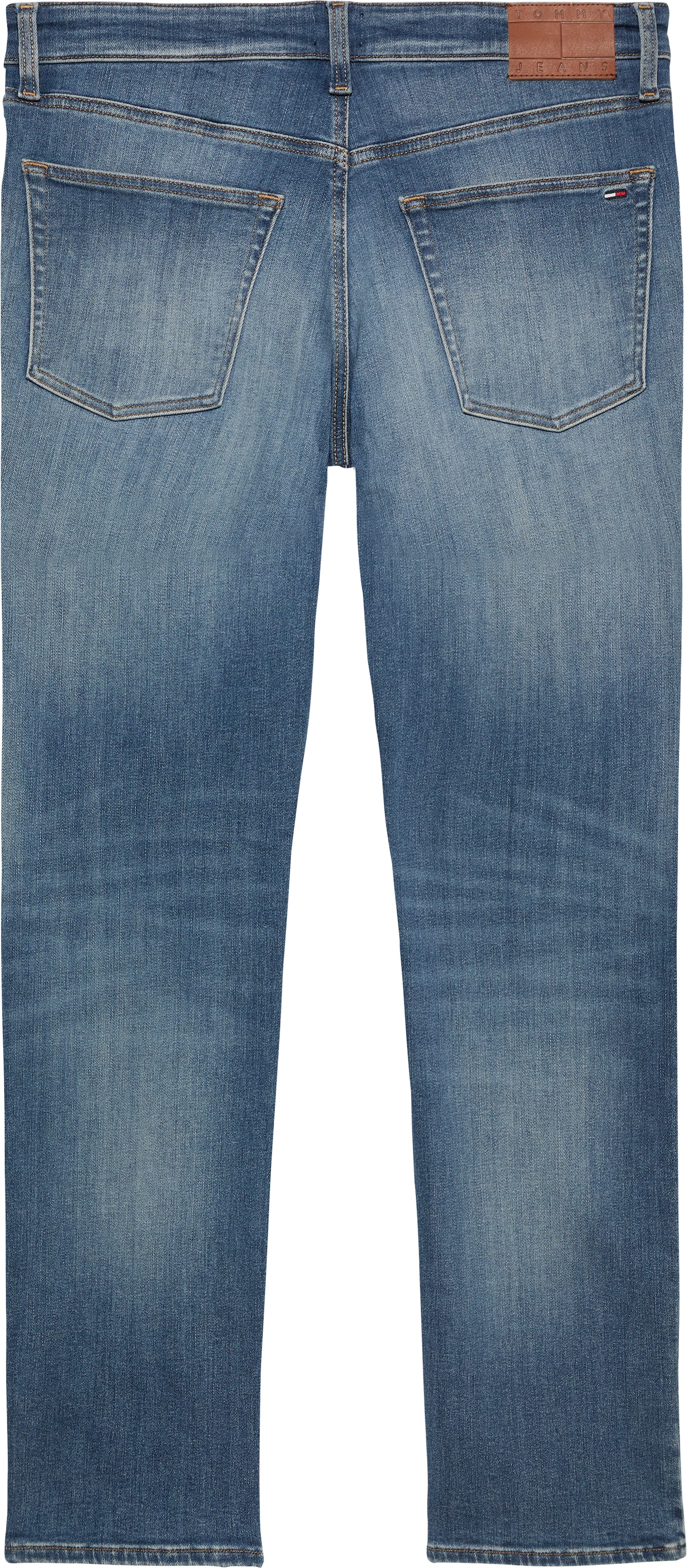Tommy Jeans Gerade Jeans »SCANTON SLIM BI0234«, Mit Markenlabel aus Leder hinten