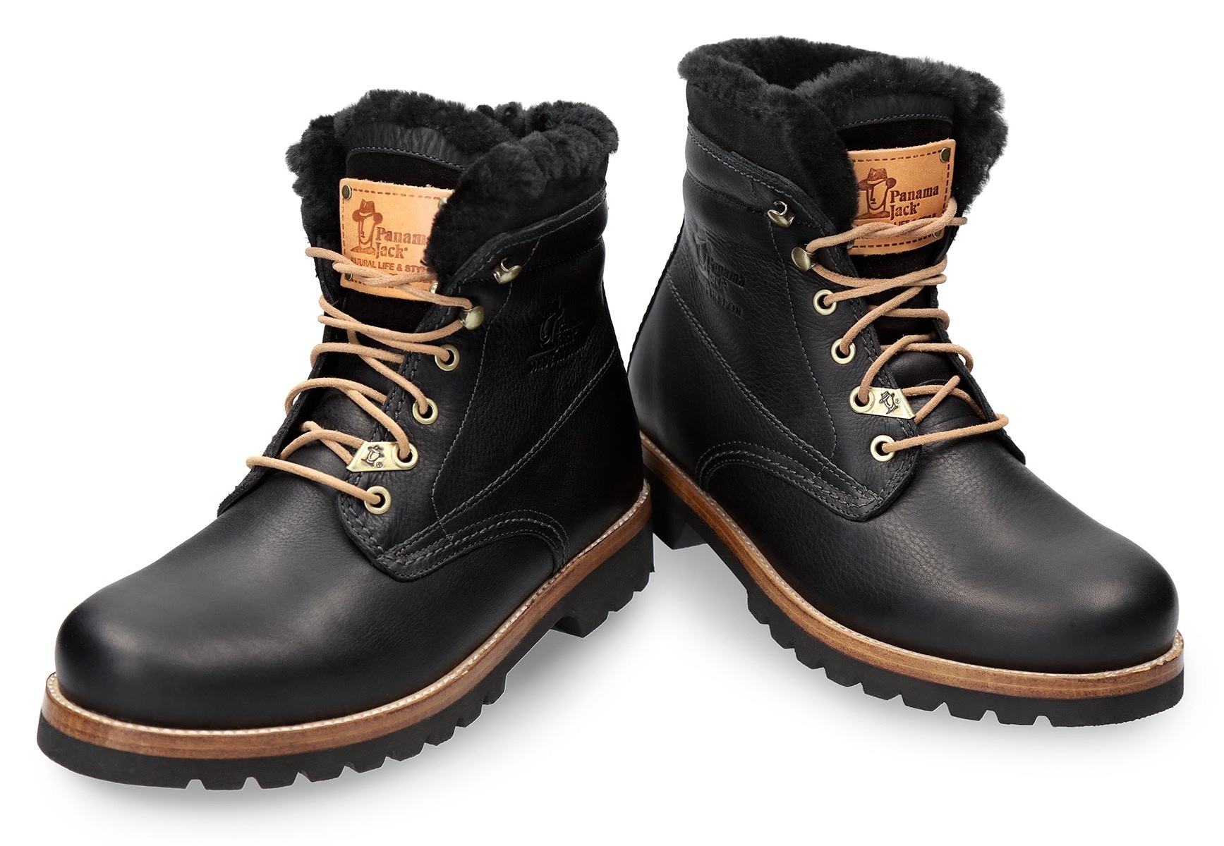 Panama Jack Winterboots »Aviator Igloo«, Blockabsatz, Winterstiefelette, Schnürboots mit Logo-Aufnäher