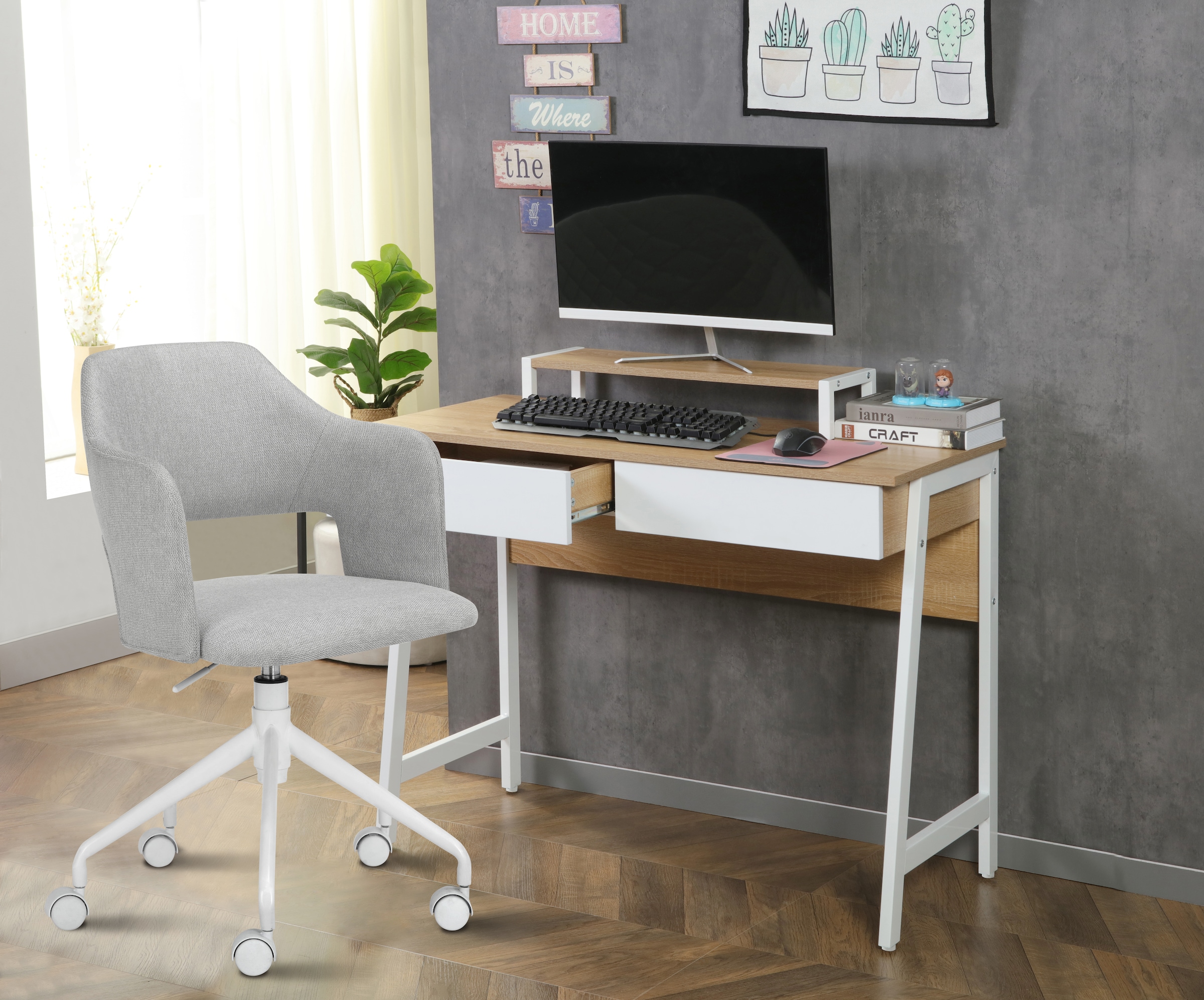 andas Bürostuhl »Hejninge«, Webstoff, eleganter, Höhe verstellbar von 48 - 58 cm