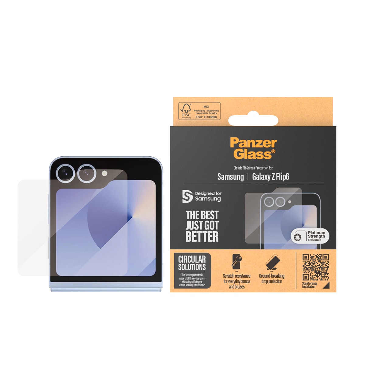 Displayschutzglas »Classic Fit Screen Protector«, für Samsung Galaxy Z Flip6,...