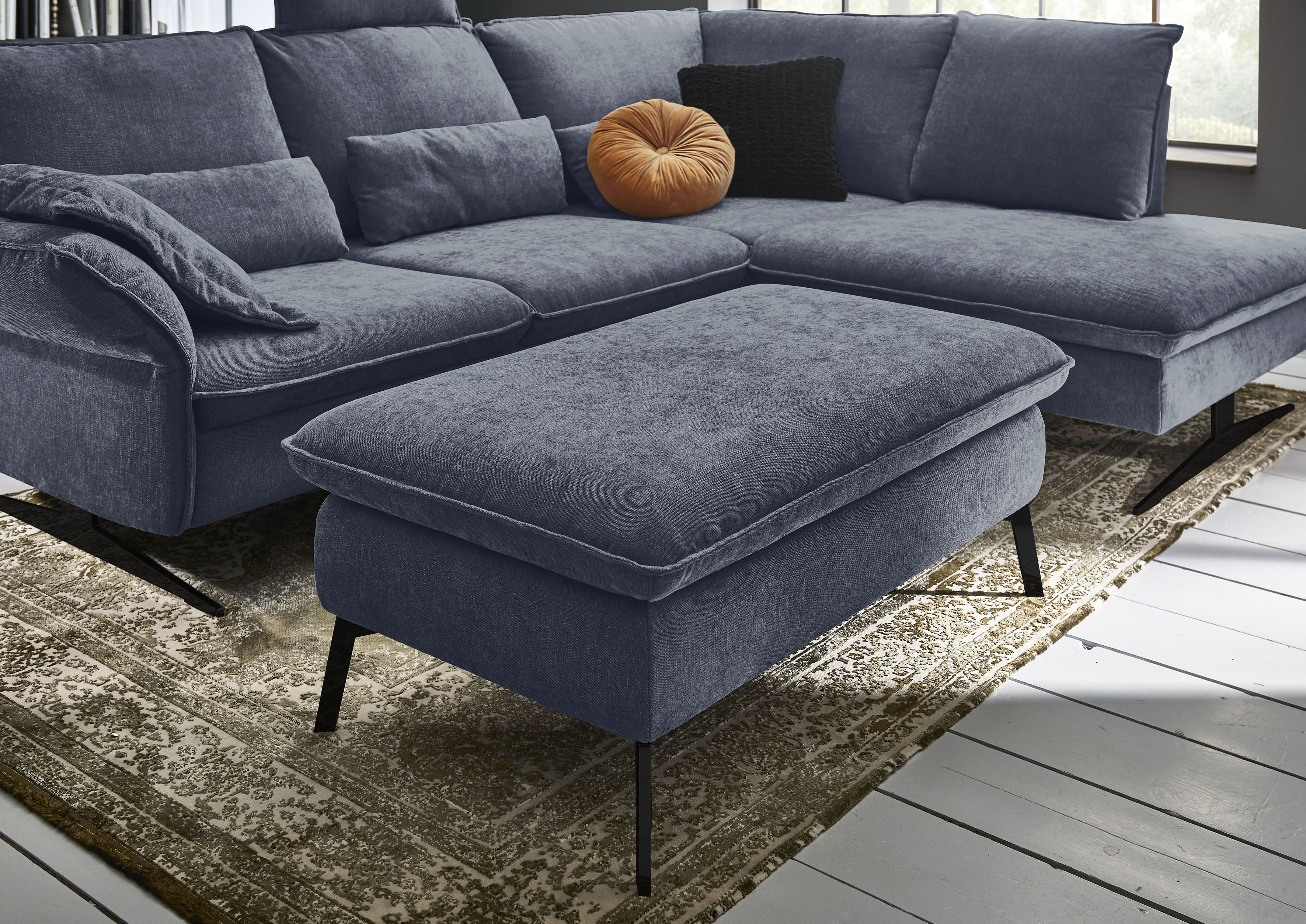 Hockerbank »Haya«, passend zum "Haya" Ottomanen-Ecksofa, Bodenfreiheit 18 cm