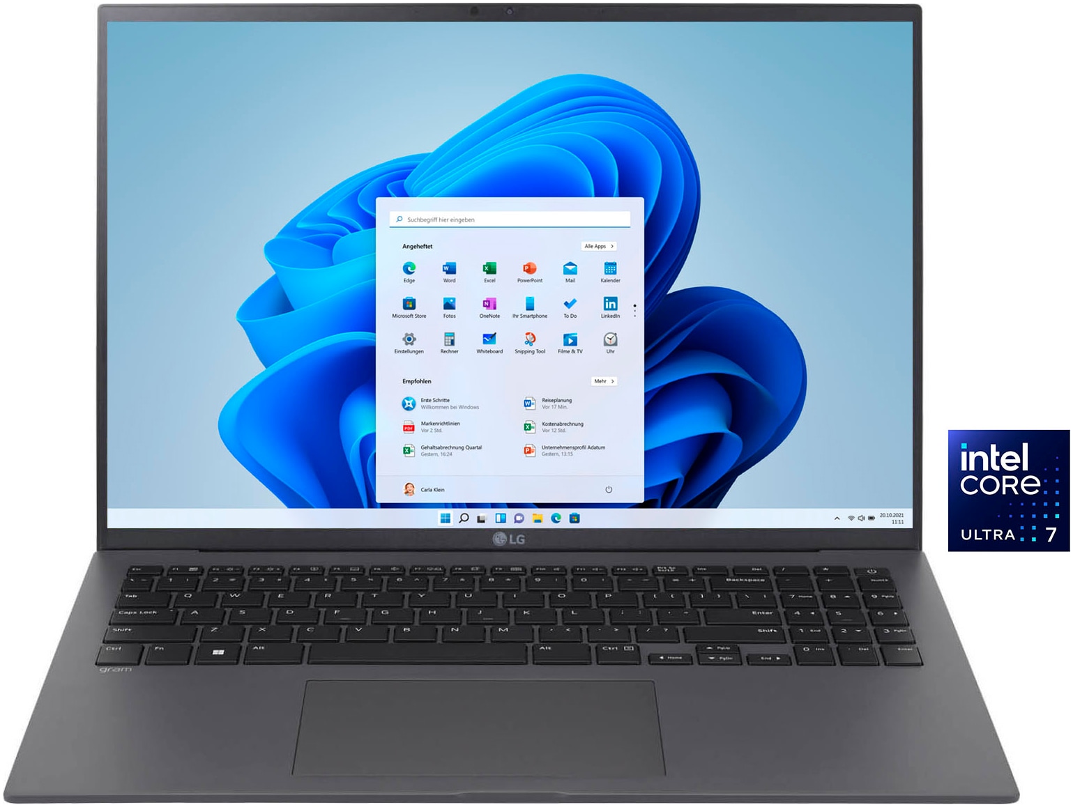 LG Business-Notebook »Gram 16" Ultralight Laptop, IPS-Display, 32 GB RAM, Windows 11 Home,«, 40,6 cm, / 16 Zoll, Intel, Core Ultra 7, ARC, 2000 GB SSD, 16Z90S-G.AD7CG, 2024