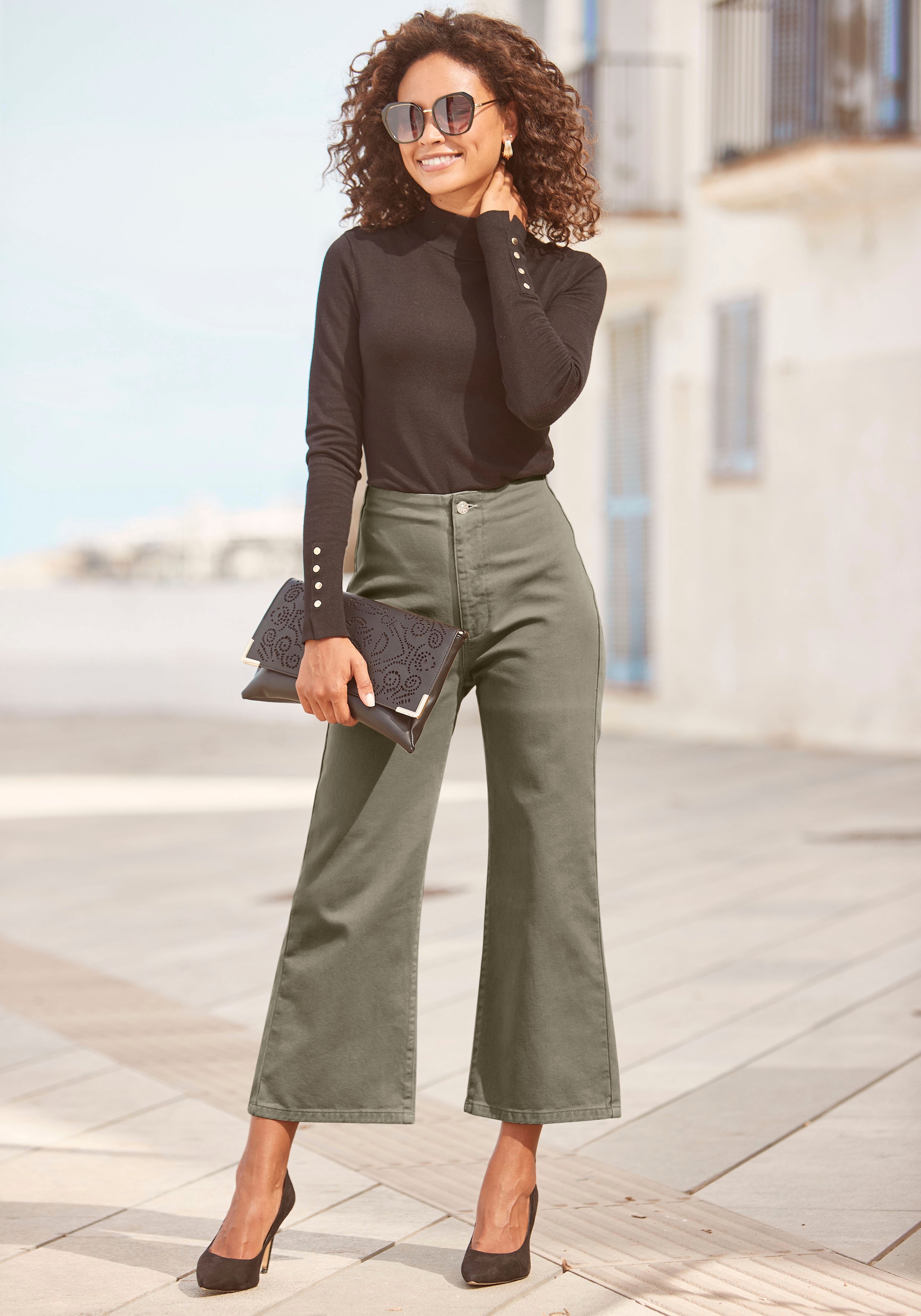 LASCANA Weite Jeans, in Culotte-Form, High-Waist, modisch