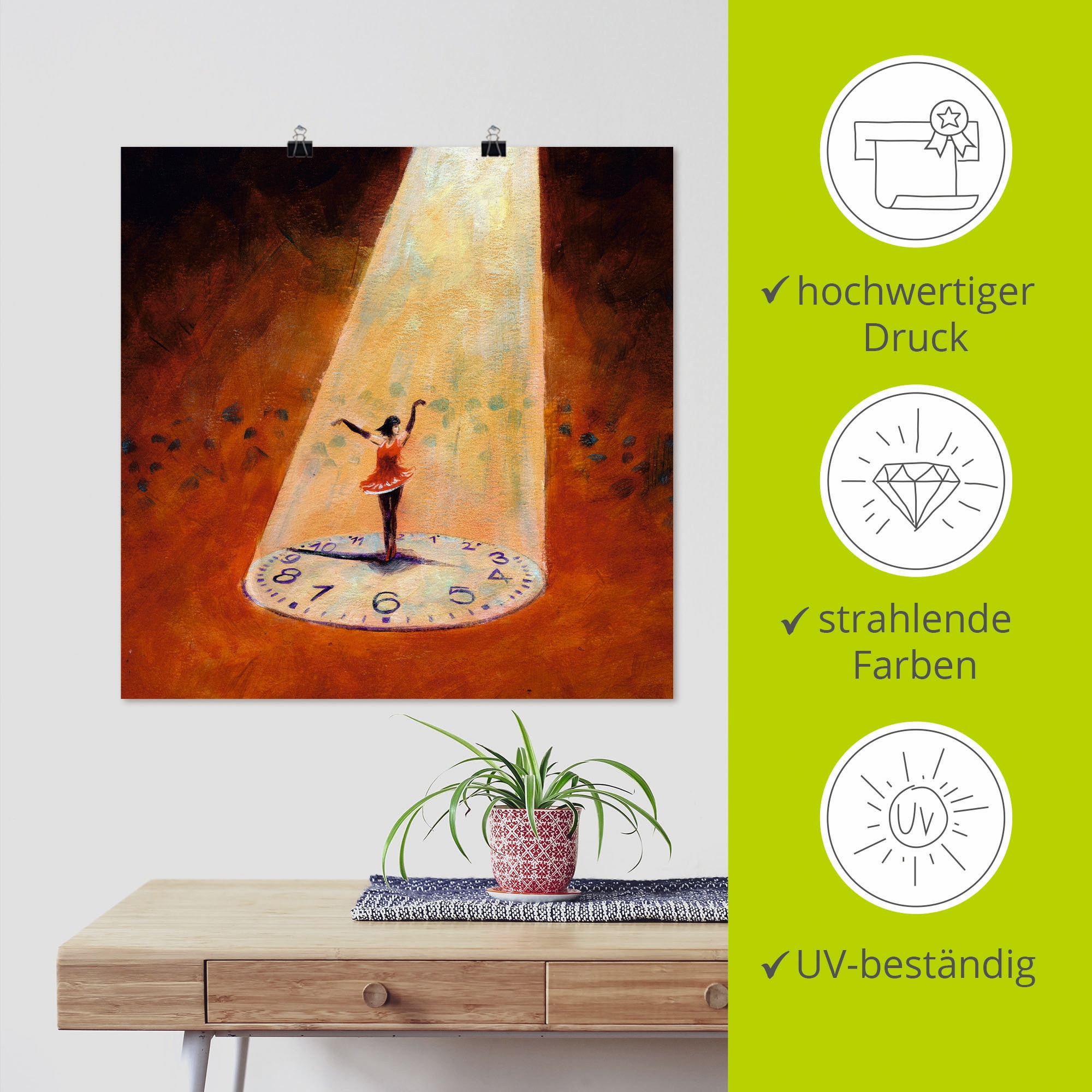 Artland Wandbild »Im Jetzt sein« Frau 1 Stk. tlg. als Leinwandbild, Poster in verschied. Größen