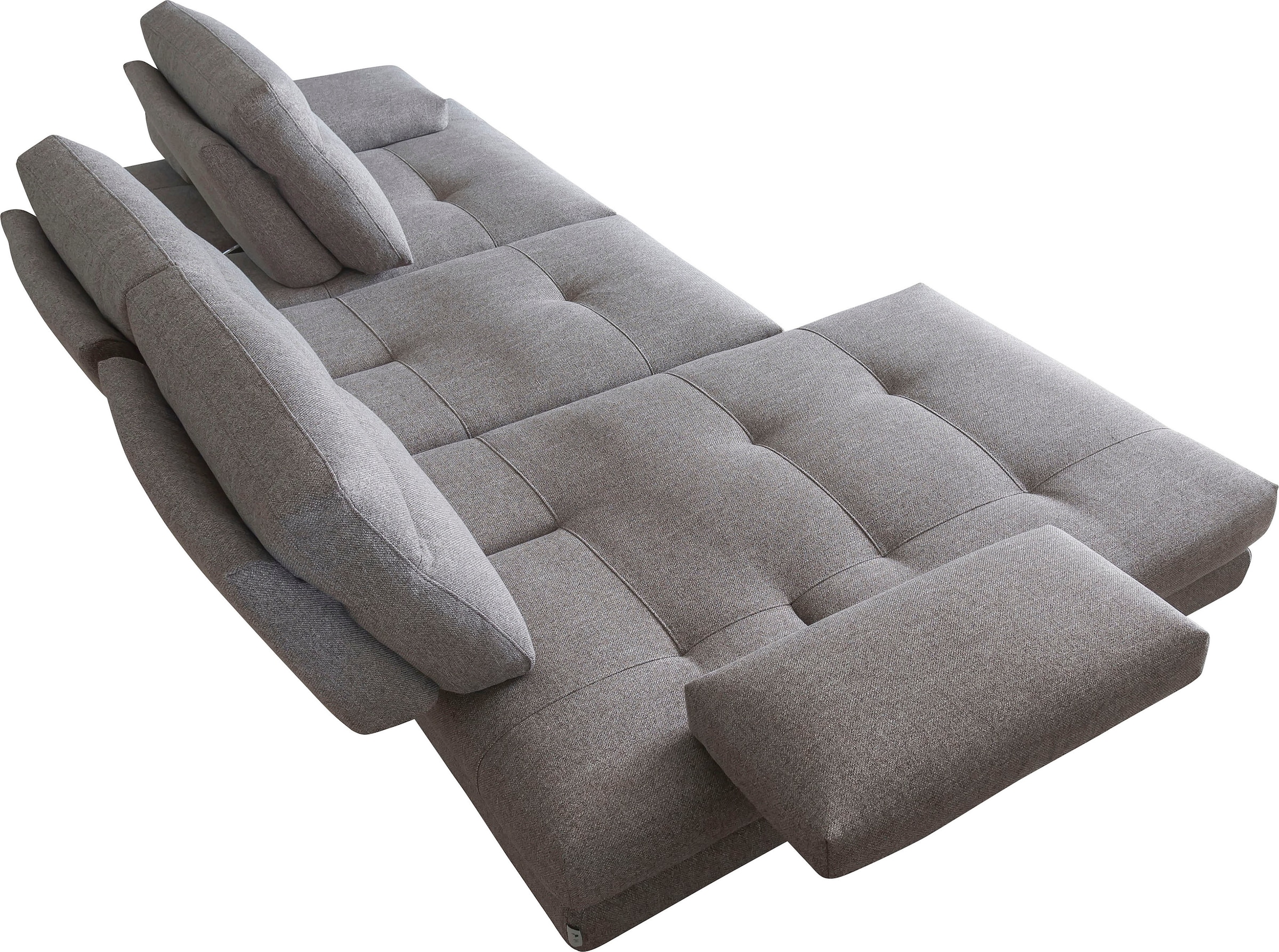 CALIA ITALIA Ecksofa »Toby Wing, Komfortsofa der Extraklasse, bequem, L-Form« inklusive Sitztiefenverstellung, Füße in chrom glänzend