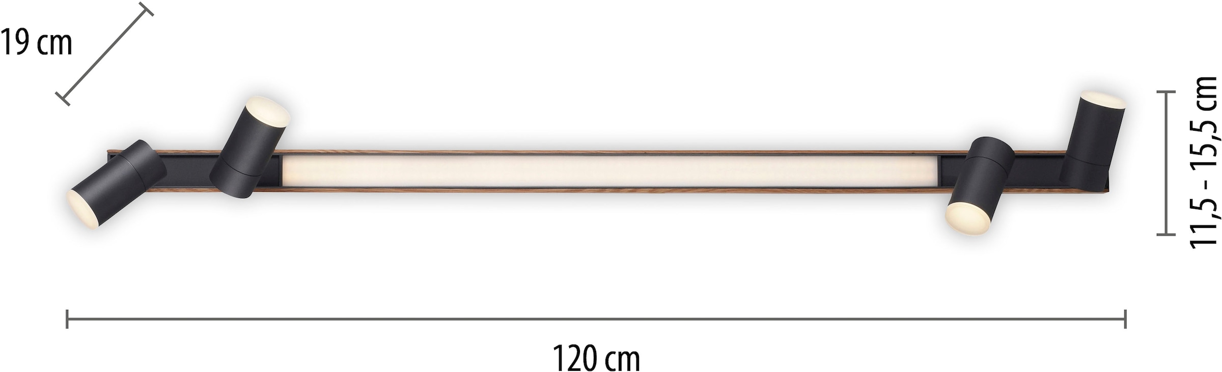 Neuhaus PURE LED Deckenleuchte »PURE Lines Spot« LED-Board 1 Stk. warmweiß - kaltweiß Spots dreh- und schwenkbar, CCT, dimmbar