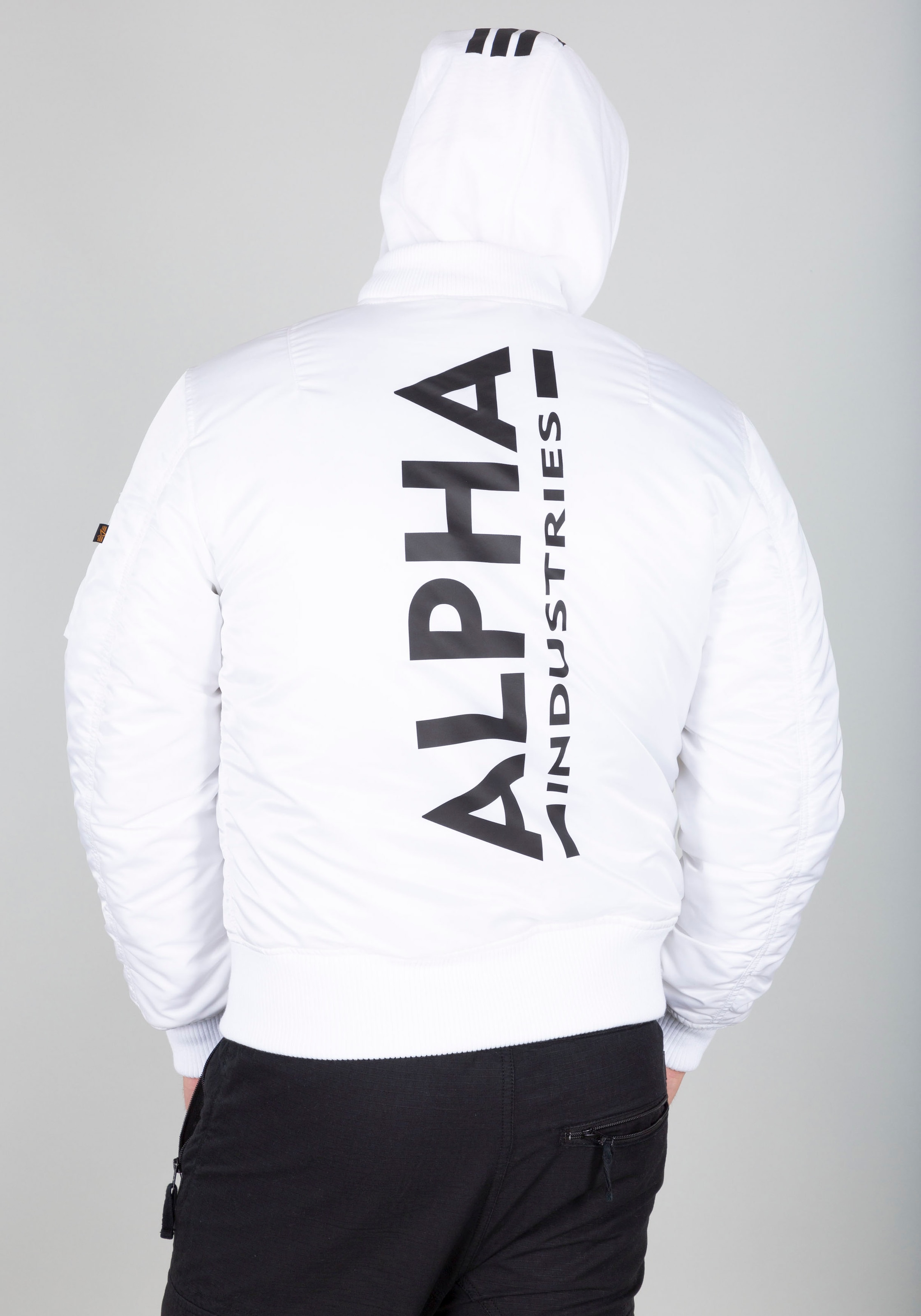 Alpha Industries Bomberjacke »MA-1 ZH Back Print«, mit Kapuze